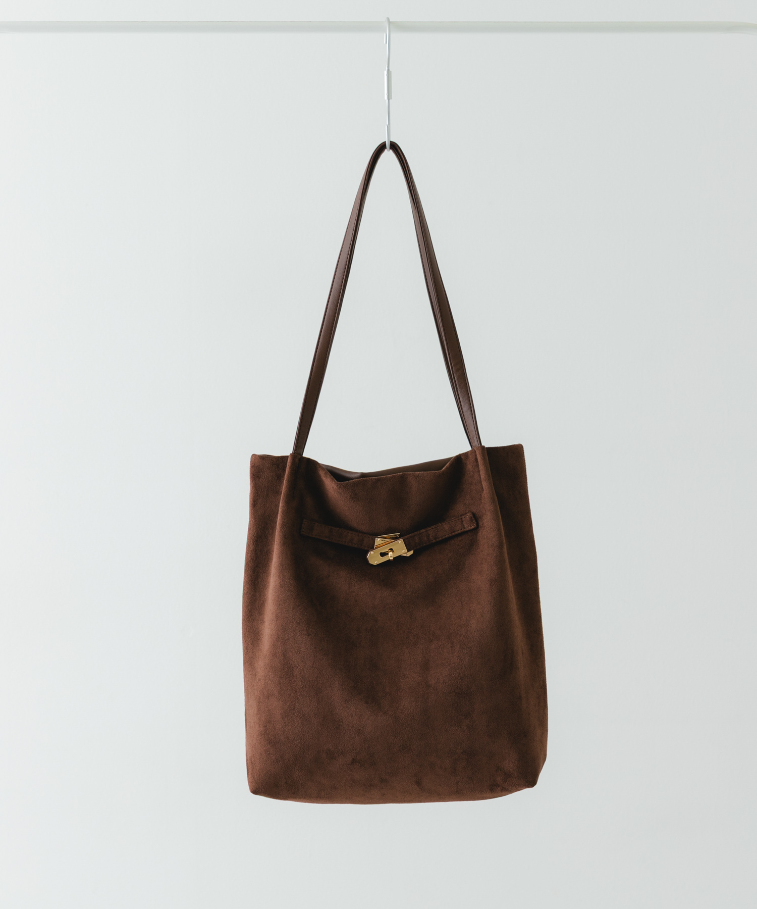 スエードライクトートバッグ DARK BROWN one