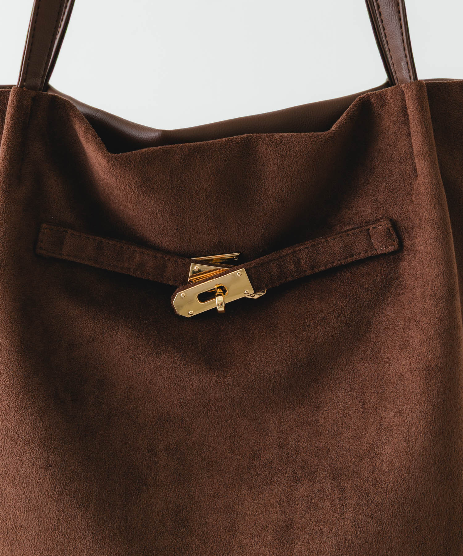 スエードライクトートバッグ DARK BROWN one