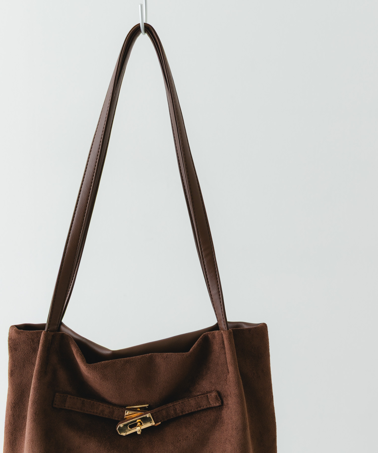 スエードライクトートバッグ DARK BROWN one