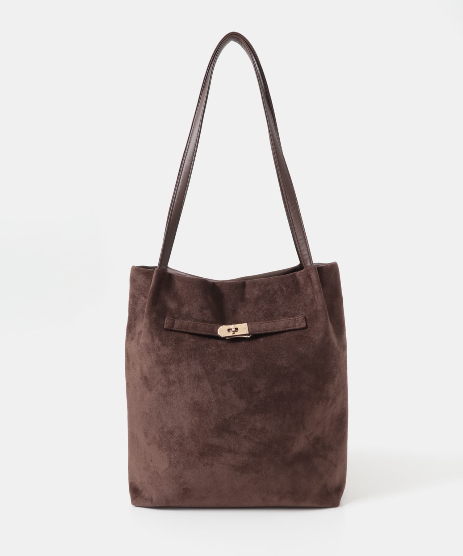 スエードライクトートバッグ DARK BROWN one
