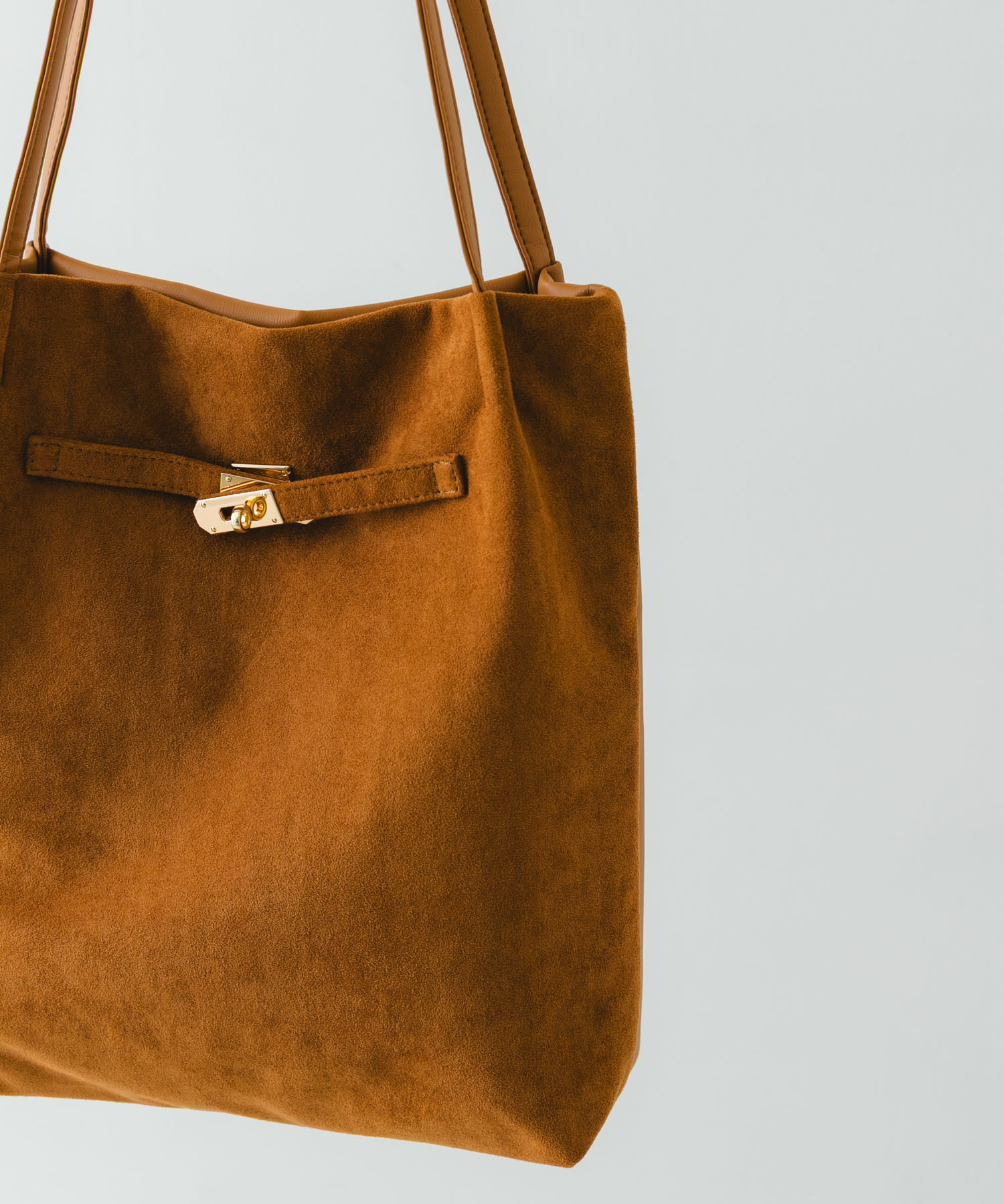 スエードライクトートバッグ CAMEL one