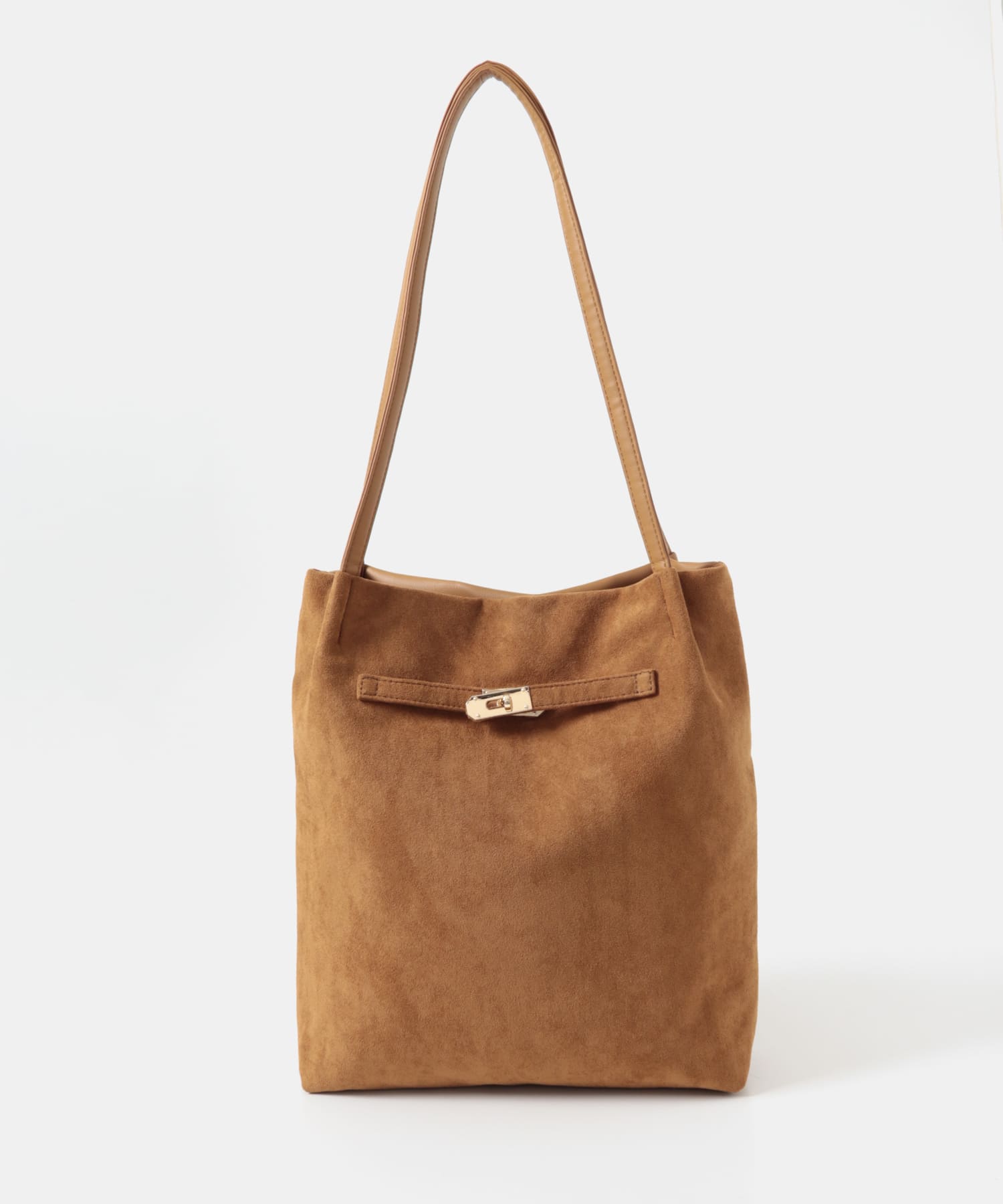 スエードライクトートバッグ CAMEL one