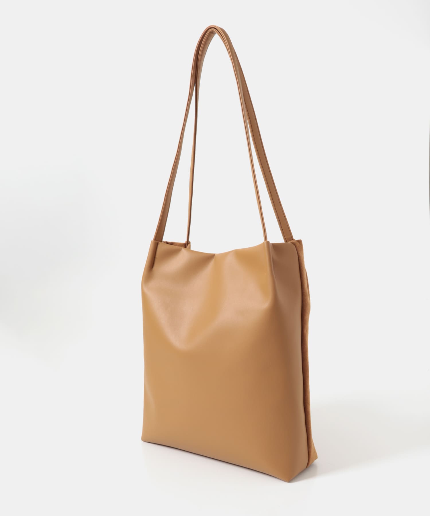 スエードライクトートバッグ CAMEL one