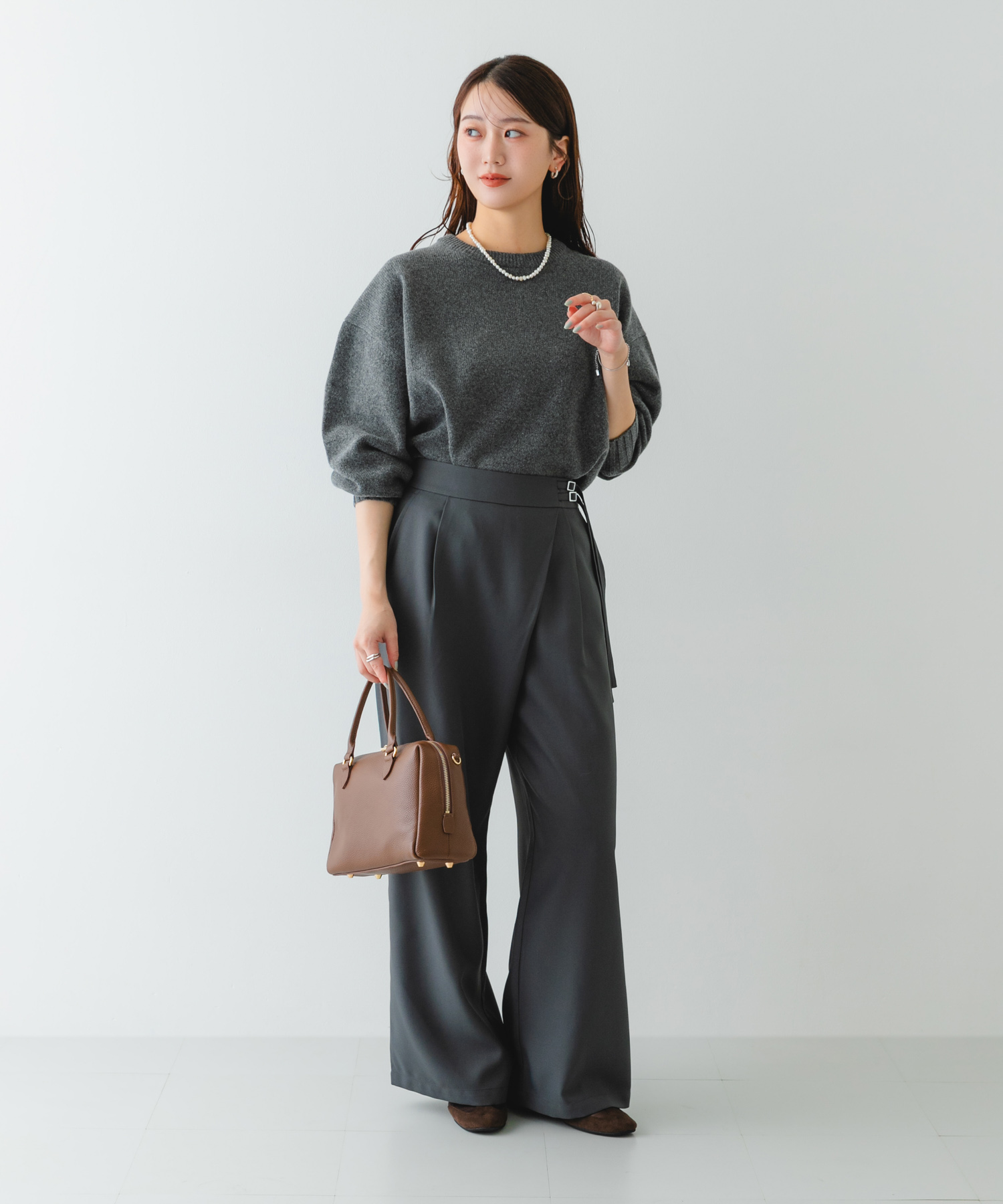 レザーボストンバッグ BROWN one