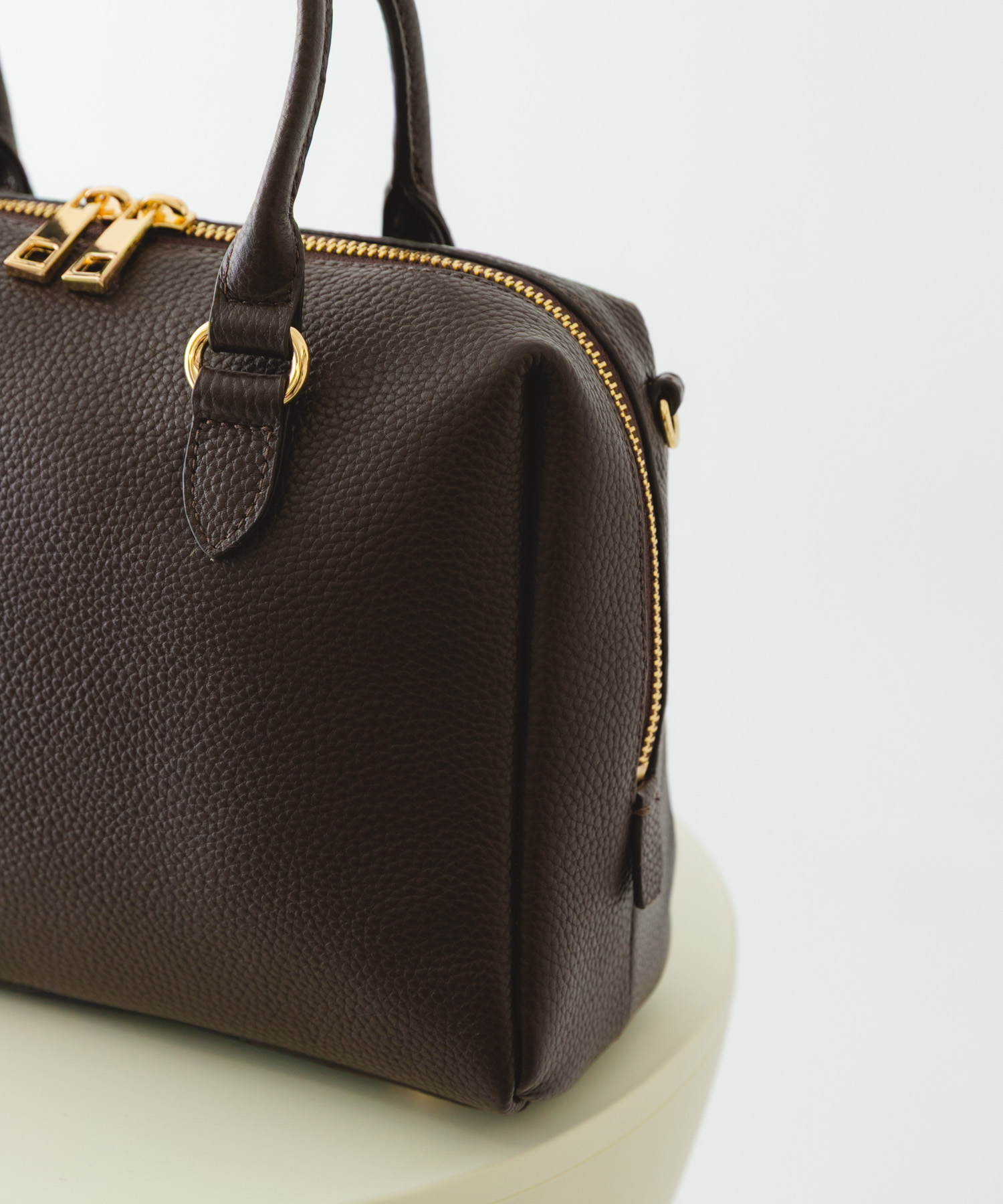 『Mサイズ』レザーボストンバッグ CHOCO one