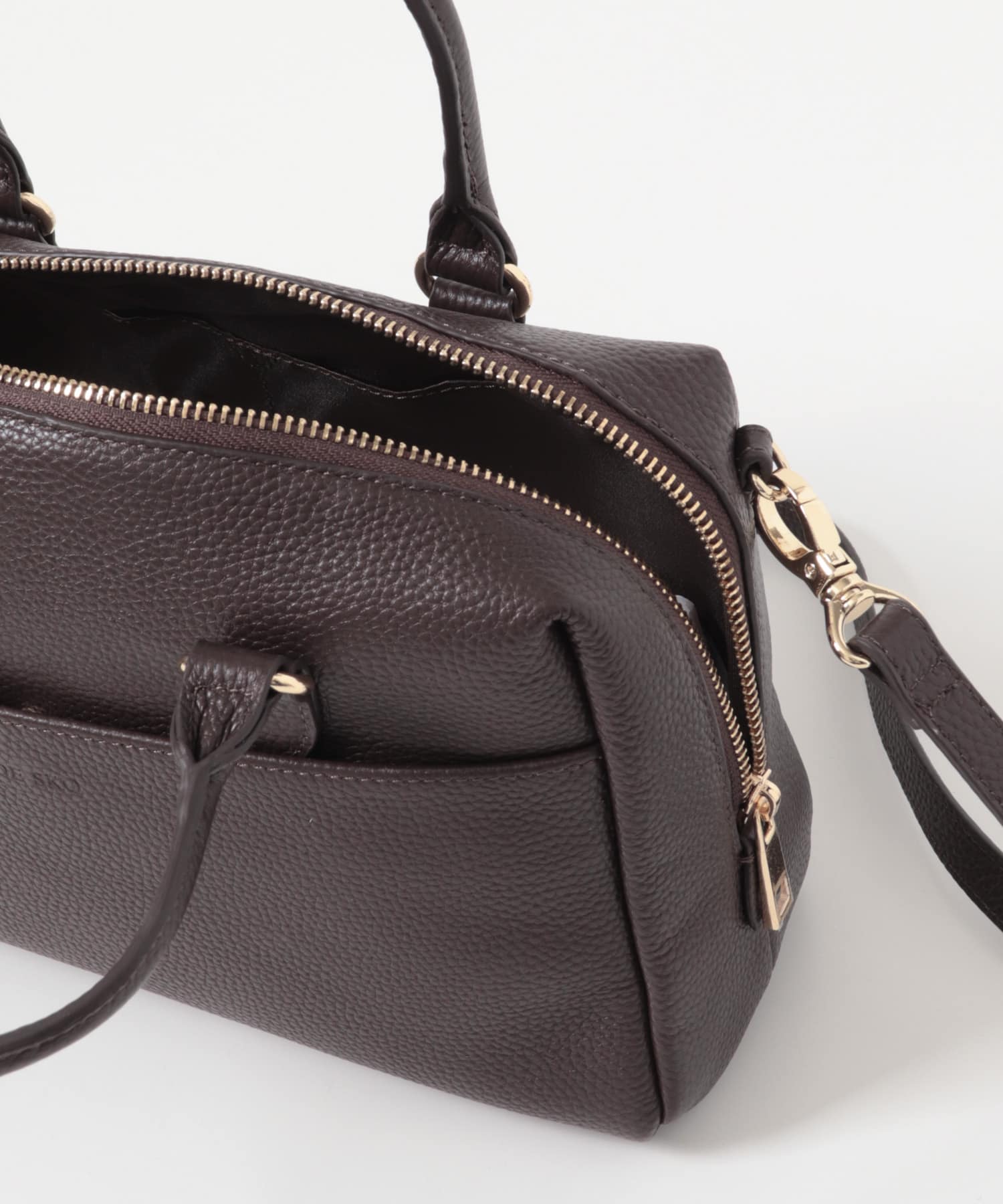 『Mサイズ』レザーボストンバッグ CHOCO one