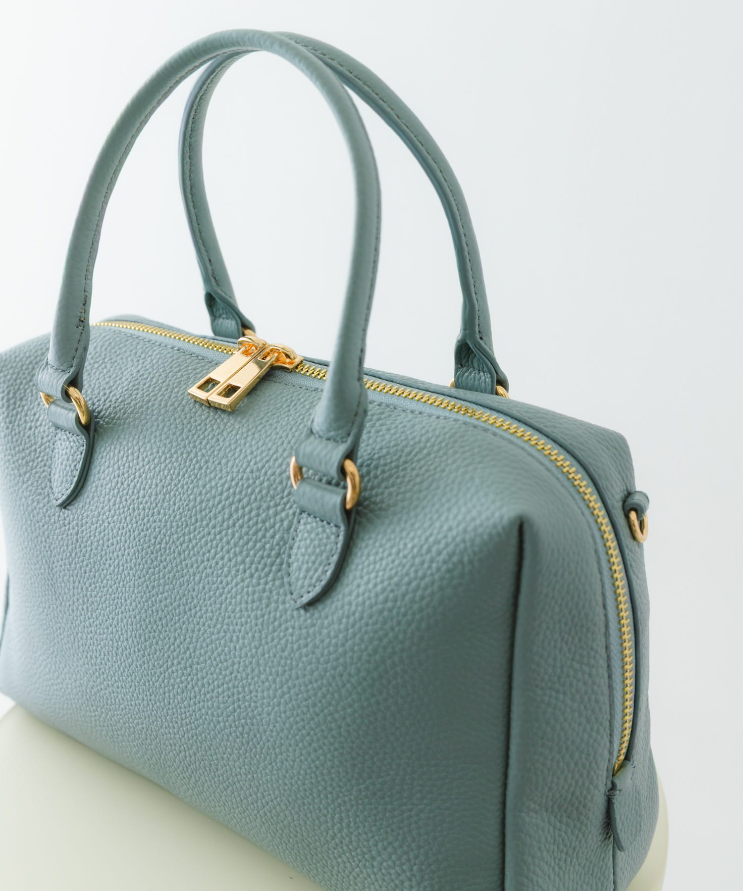 『Mサイズ』レザーボストンバッグ P.BLUE one