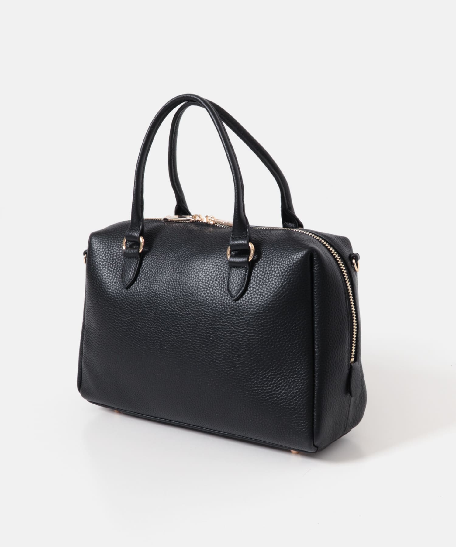 『Mサイズ』レザーボストンバッグ BLACK one