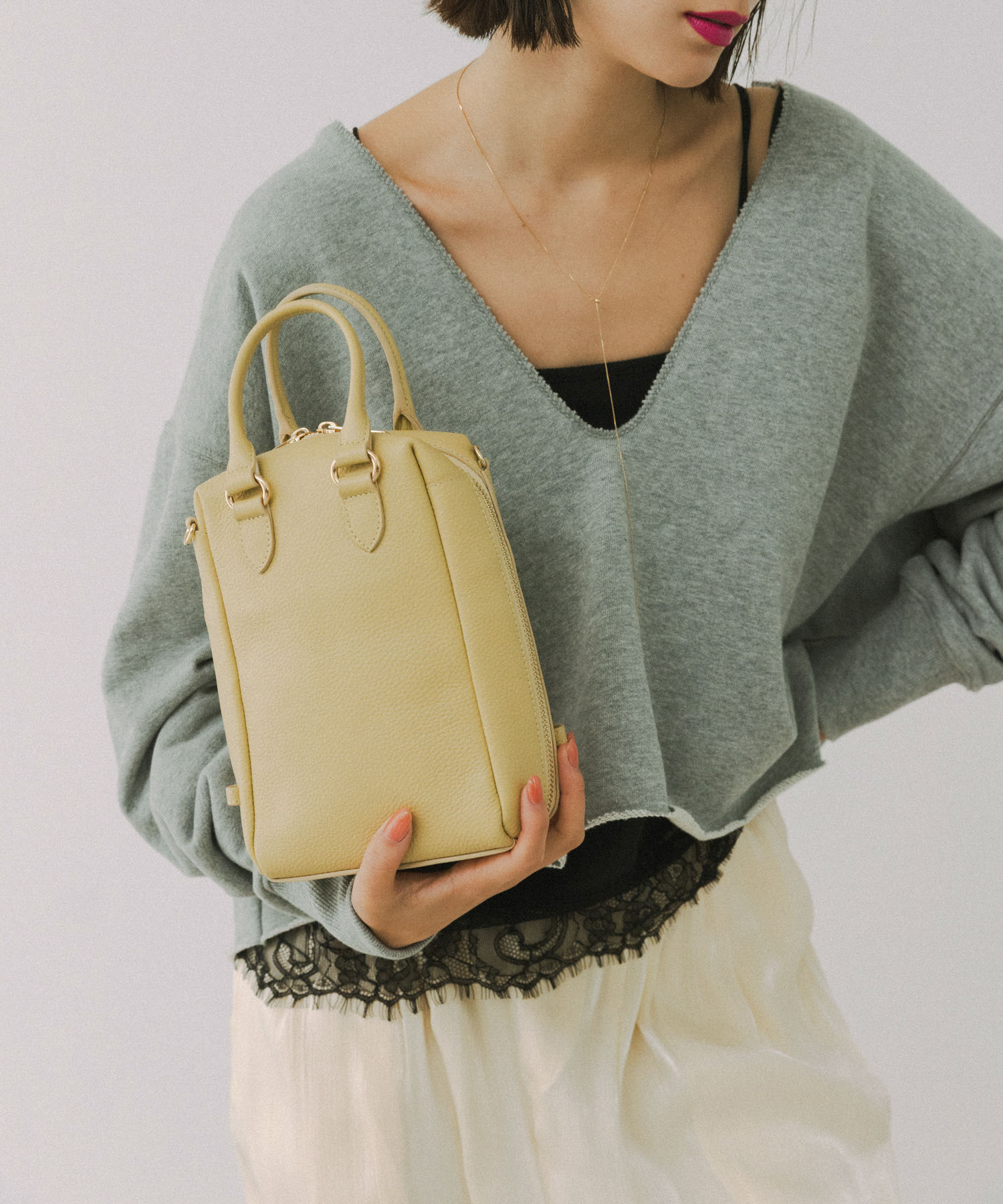 レザーミニボストンバッグ