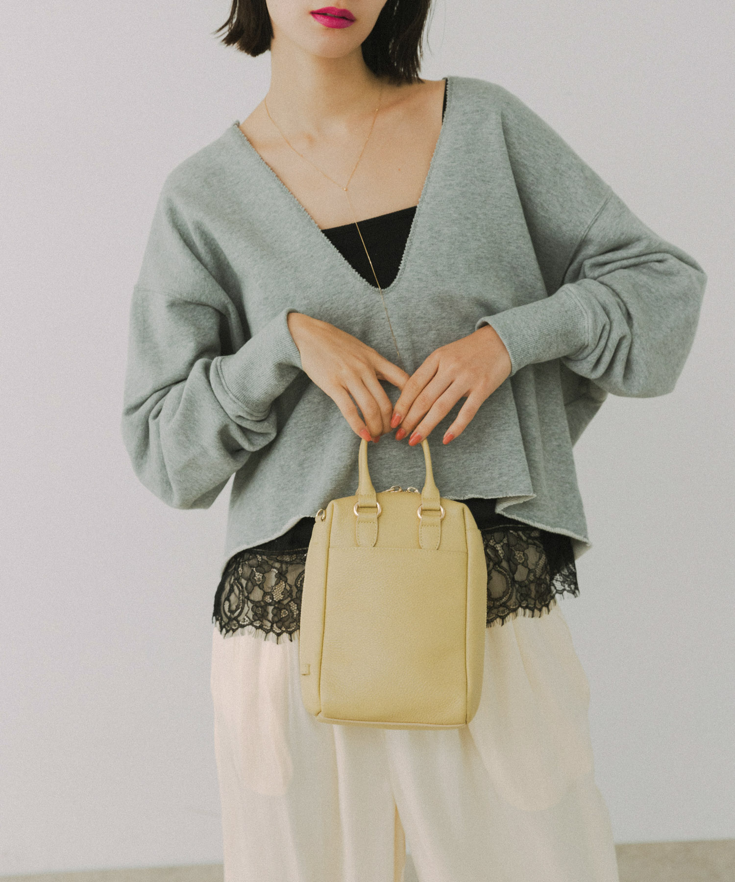 レザーミニボストンバッグ EGG one