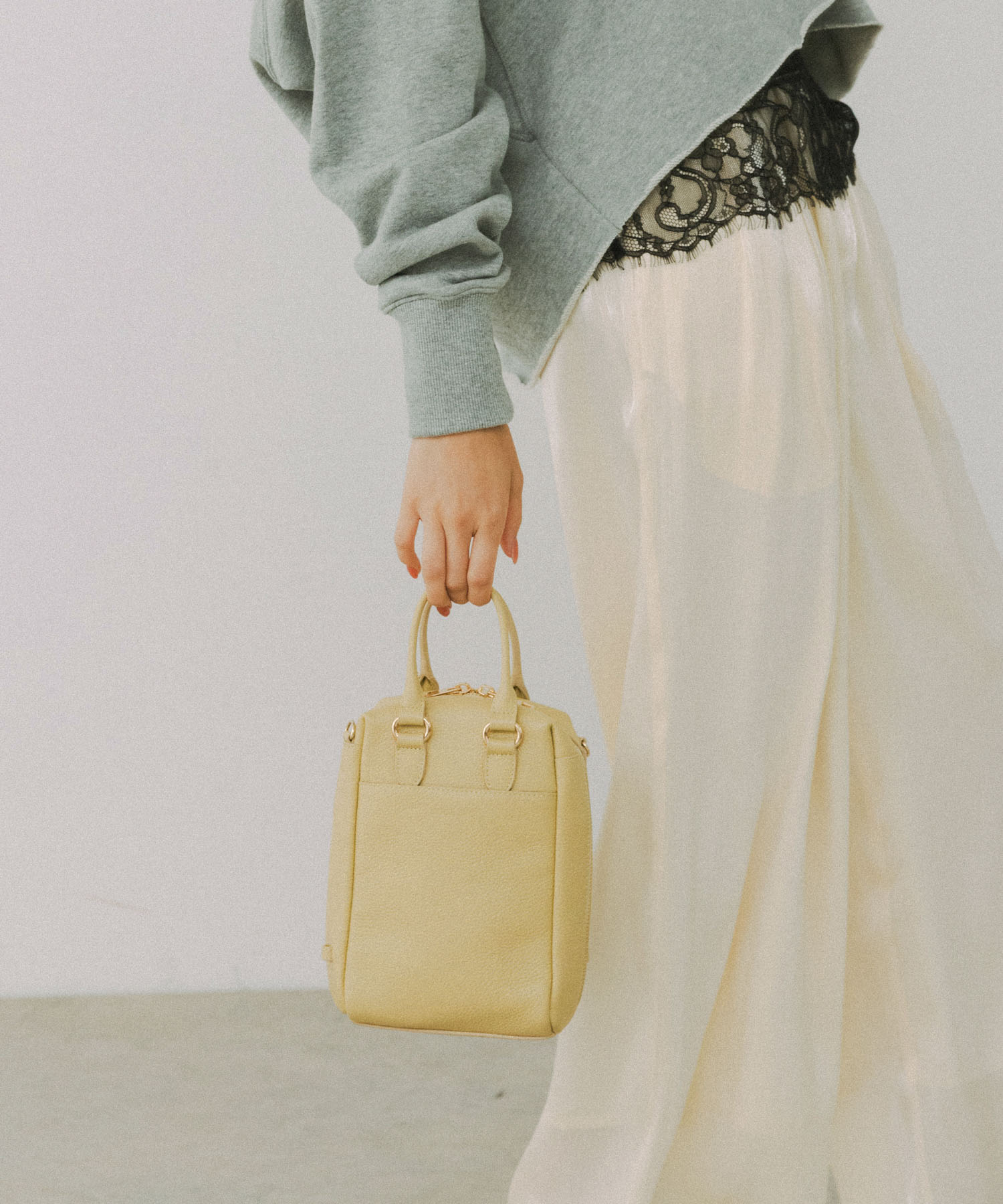 レザーミニボストンバッグ EGG one