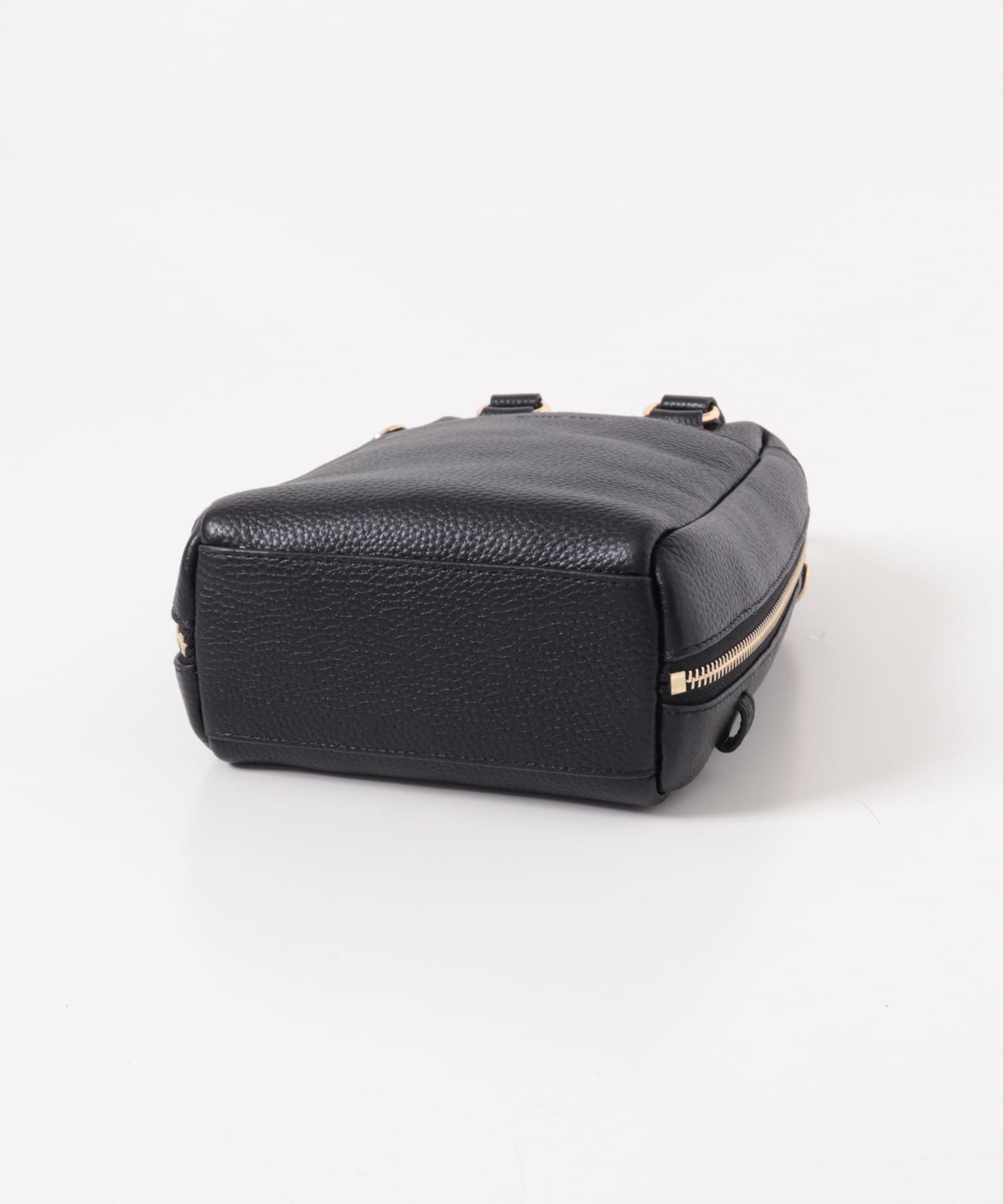 『縦型』レザーミニボストンバッグ BLACK one