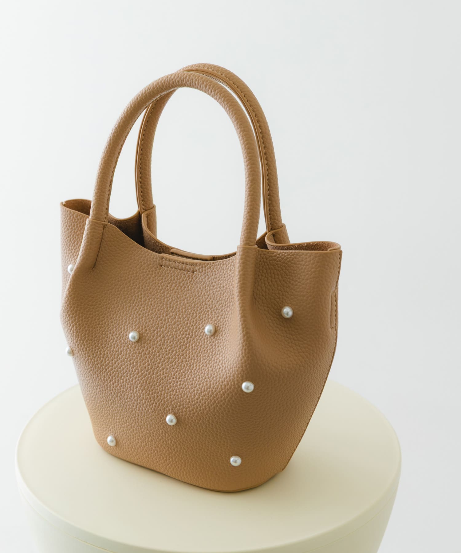 インバッグ付ミニパールバッグ BEIGE one