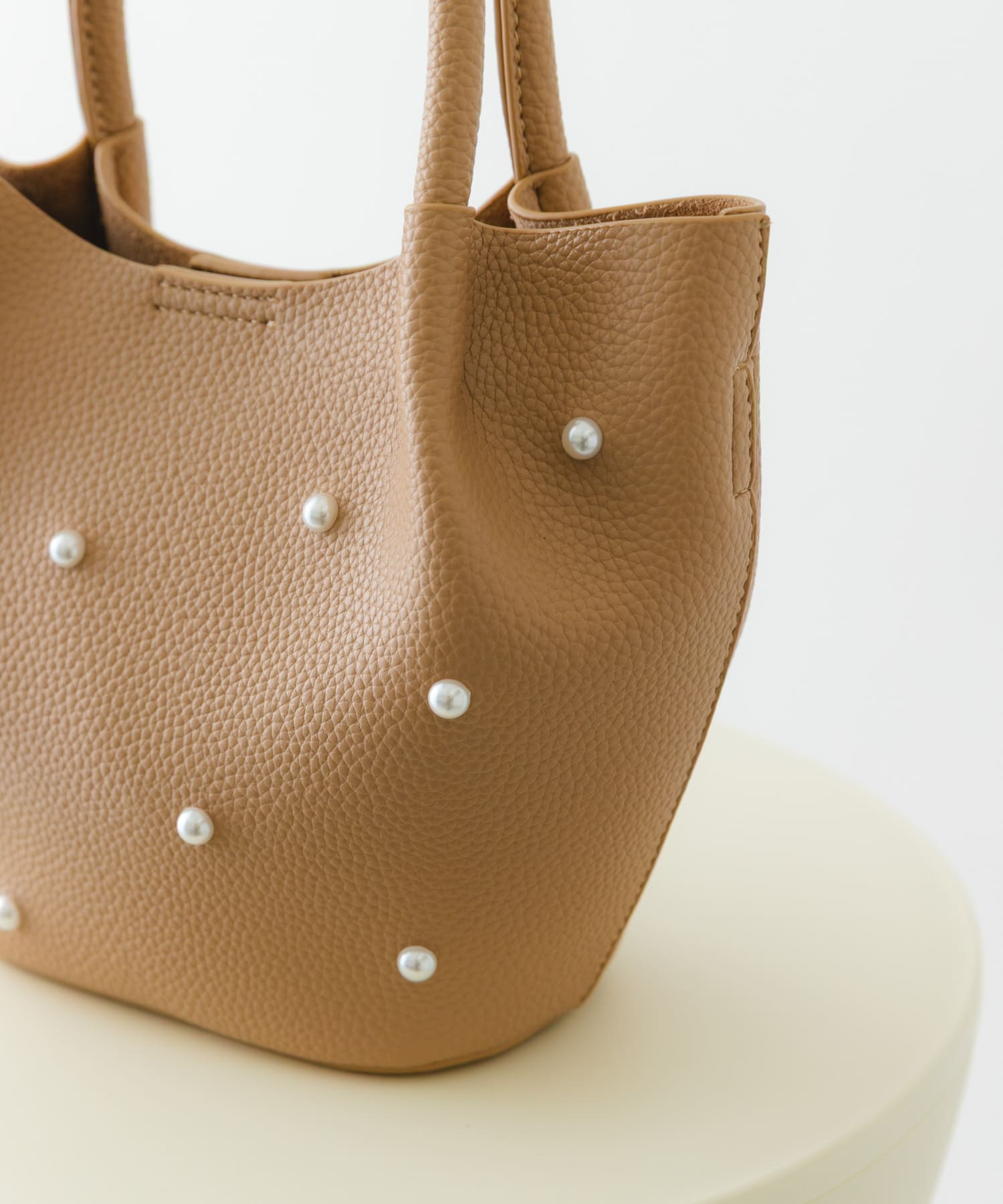 インバッグ付ミニパールバッグ BEIGE one