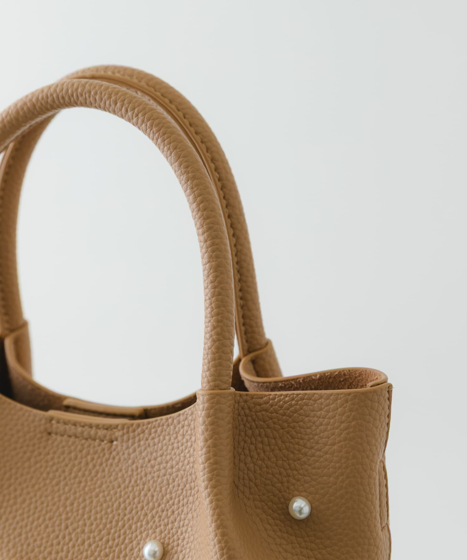 インバッグ付ミニパールバッグ BEIGE one