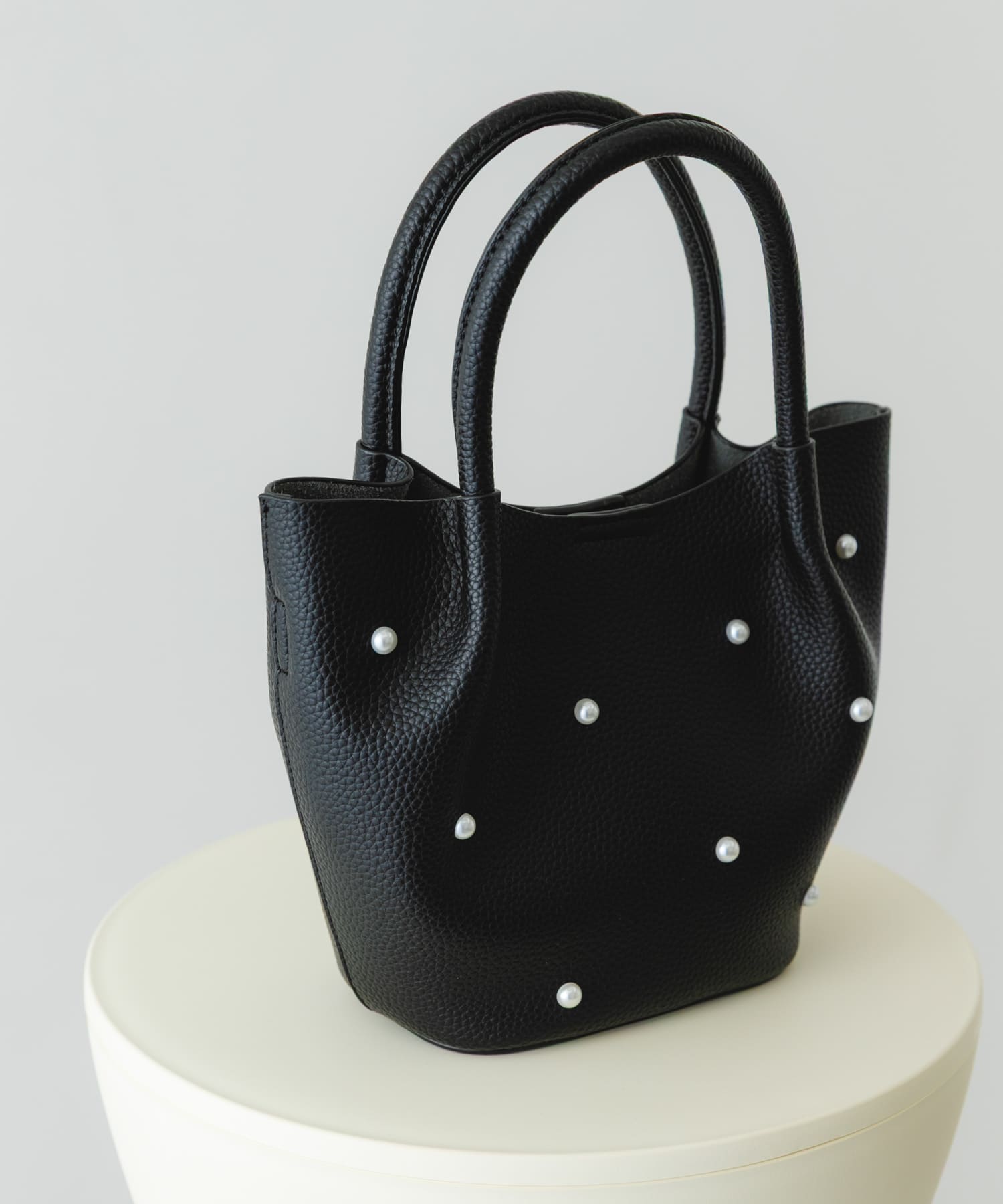 インバッグ付ミニパールバッグ BLACK one