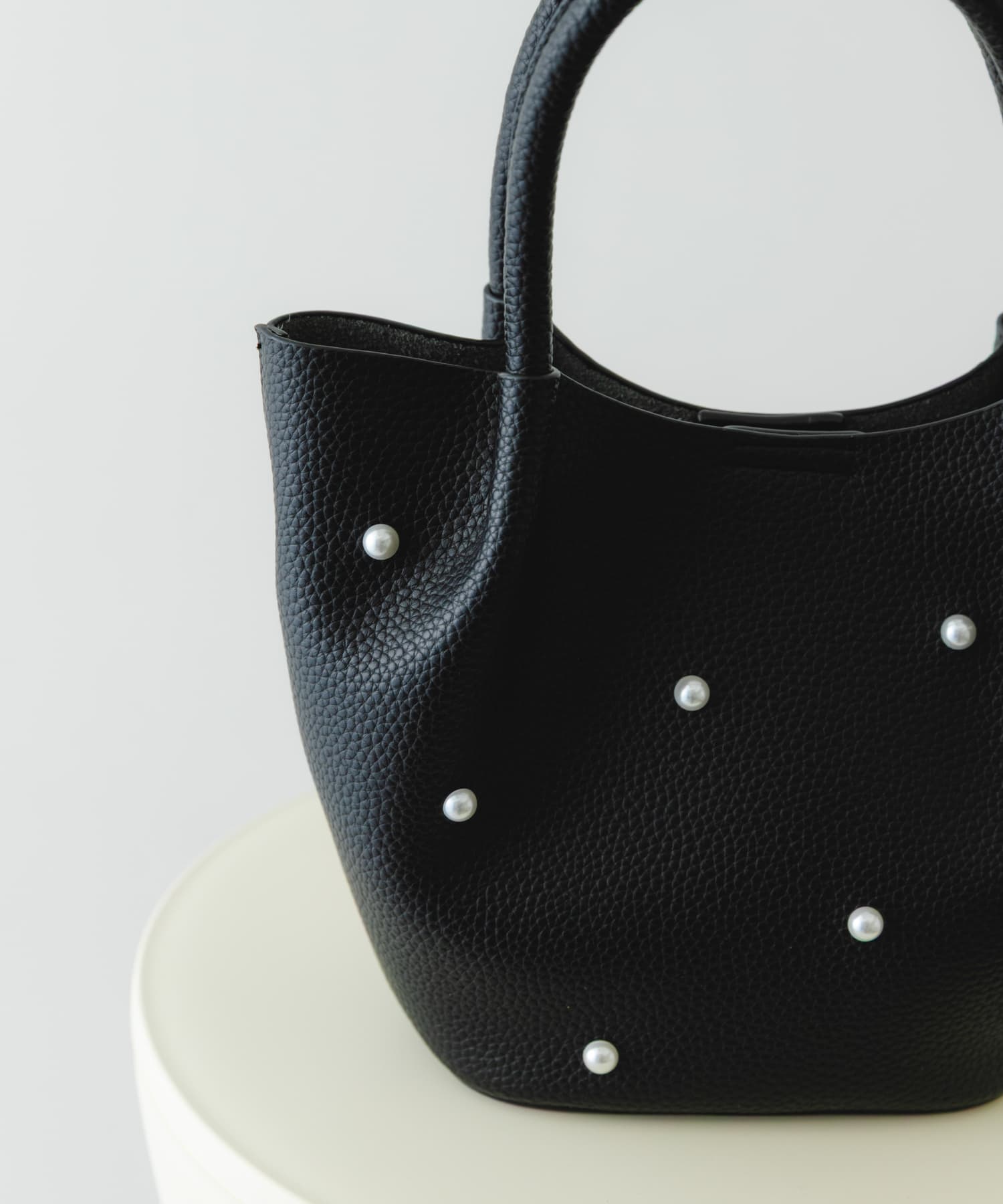 インバッグ付ミニパールバッグ BLACK one