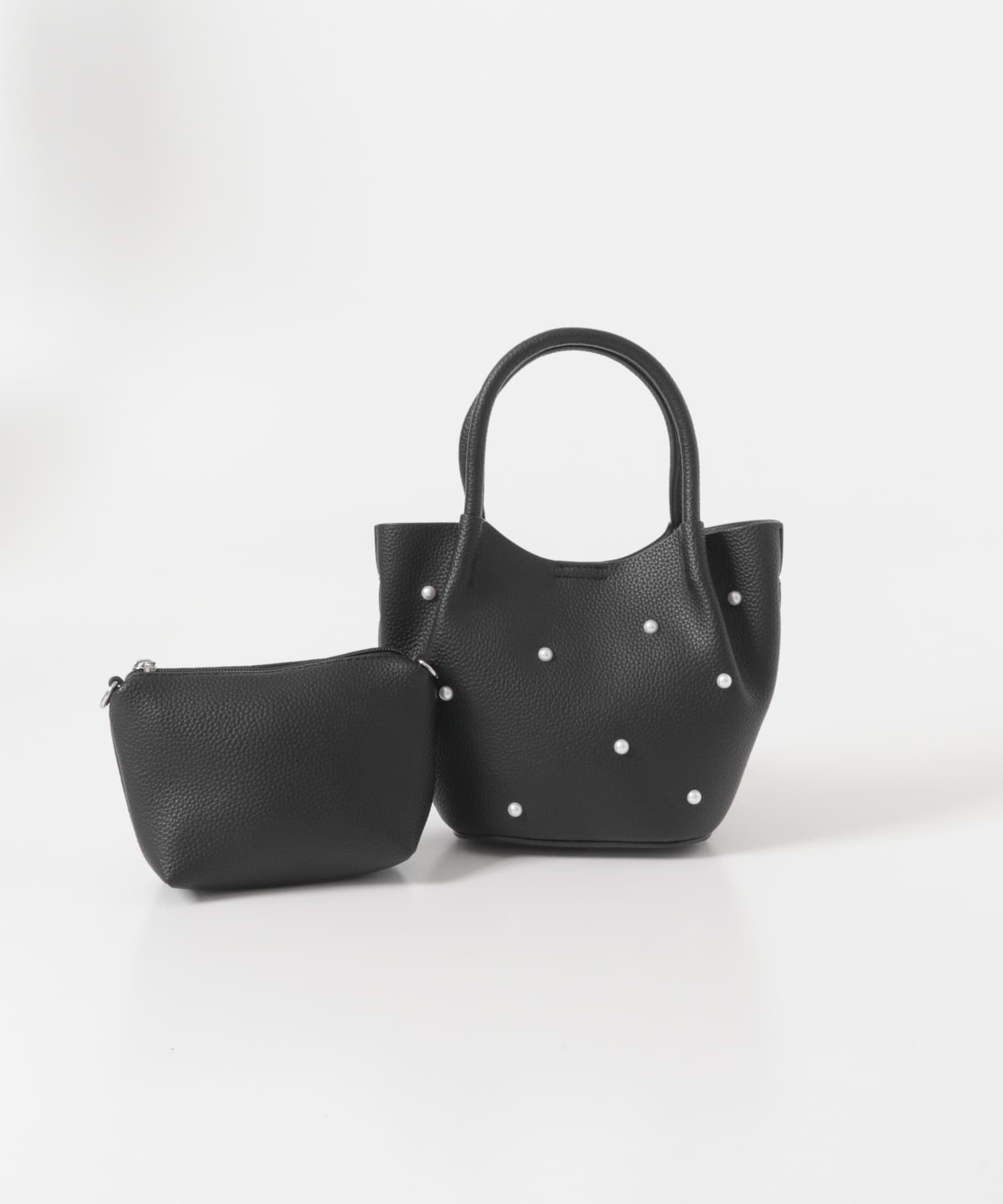 インバッグ付ミニパールバッグ BLACK one