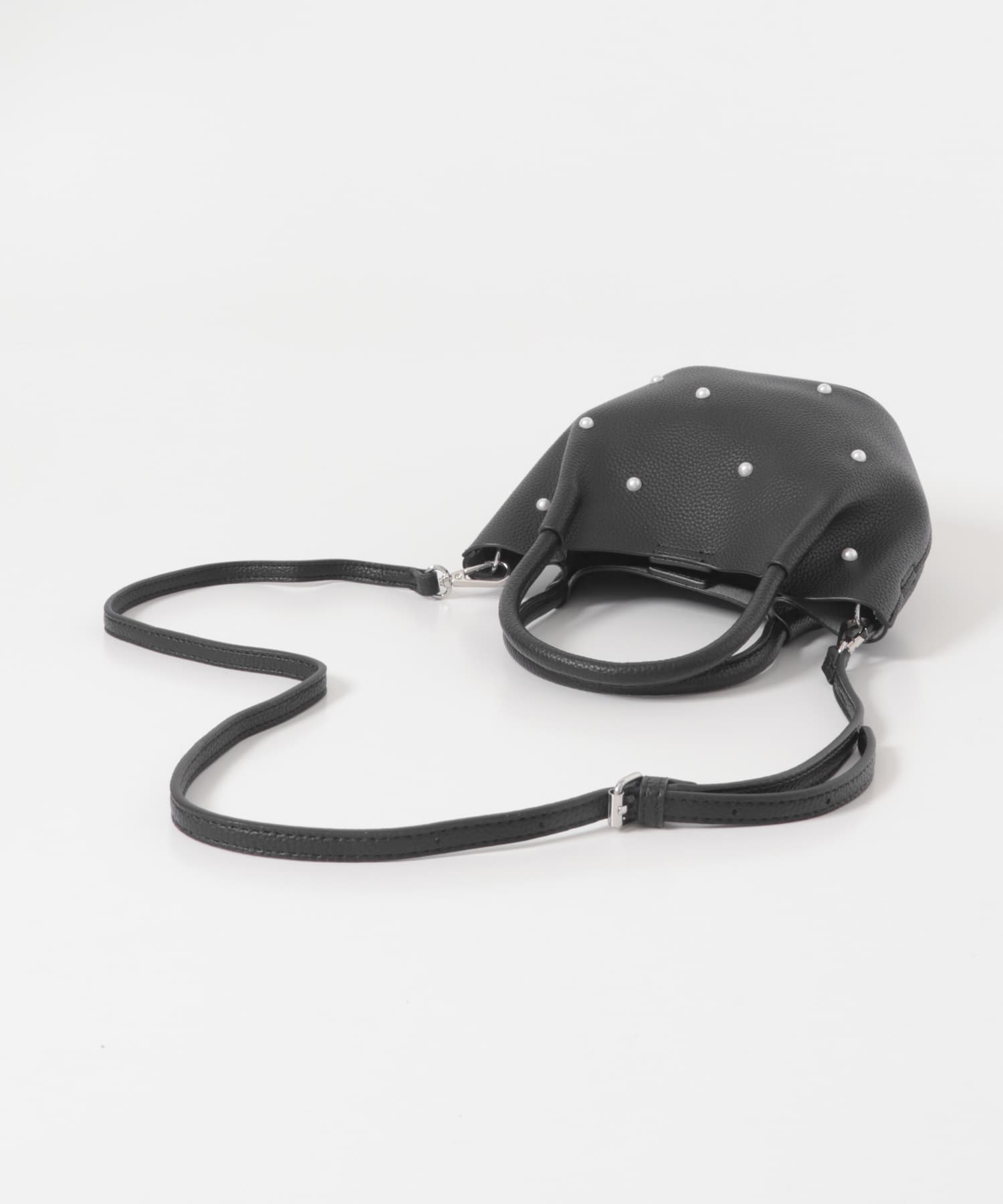 インバッグ付ミニパールバッグ BLACK one