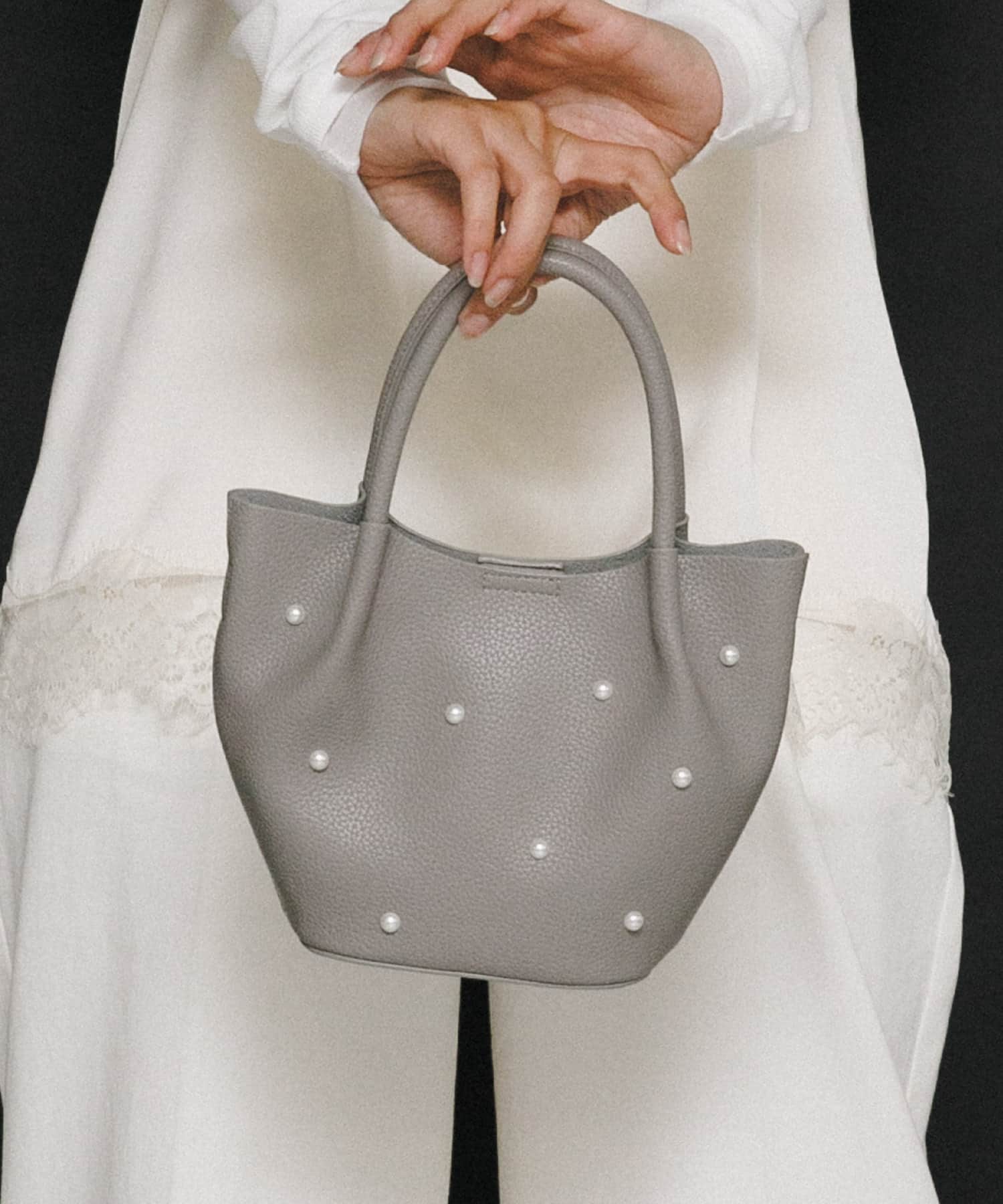 インバッグ付ミニパールバッグ GRAY one