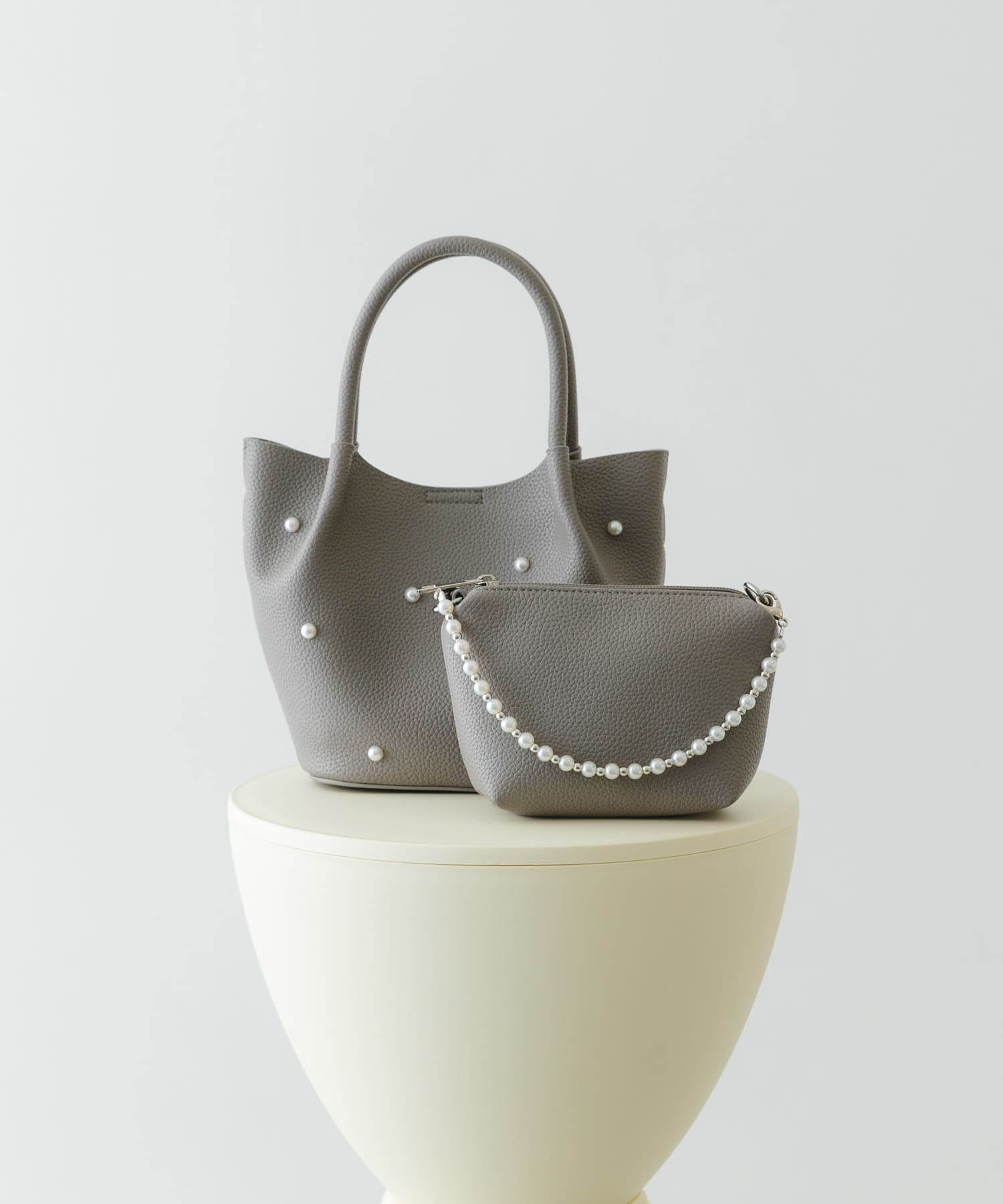 インバッグ付ミニパールバッグ GRAY one