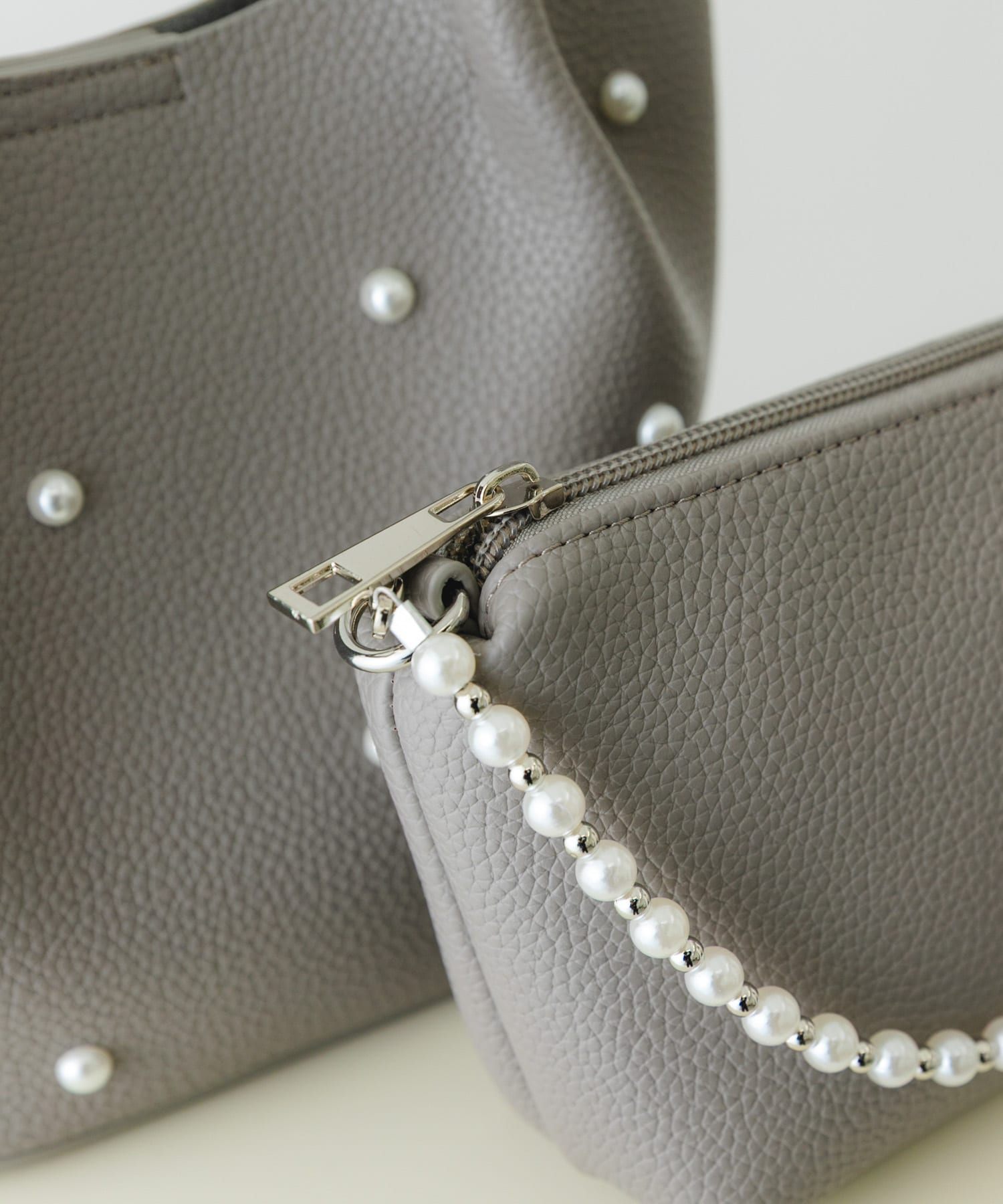 インバッグ付ミニパールバッグ GRAY one