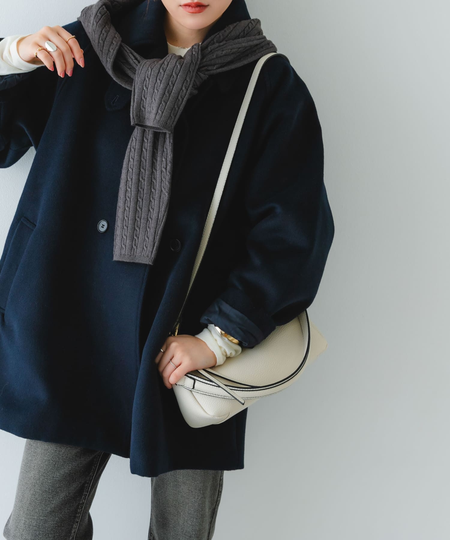 ななめ2WAYショルダーバッグ WHITE One