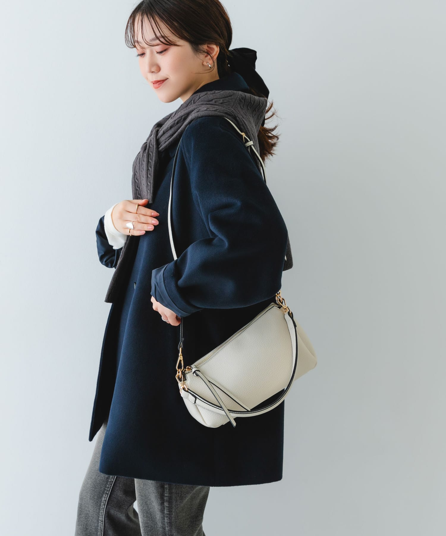 ななめ2WAYショルダーバッグ WHITE One