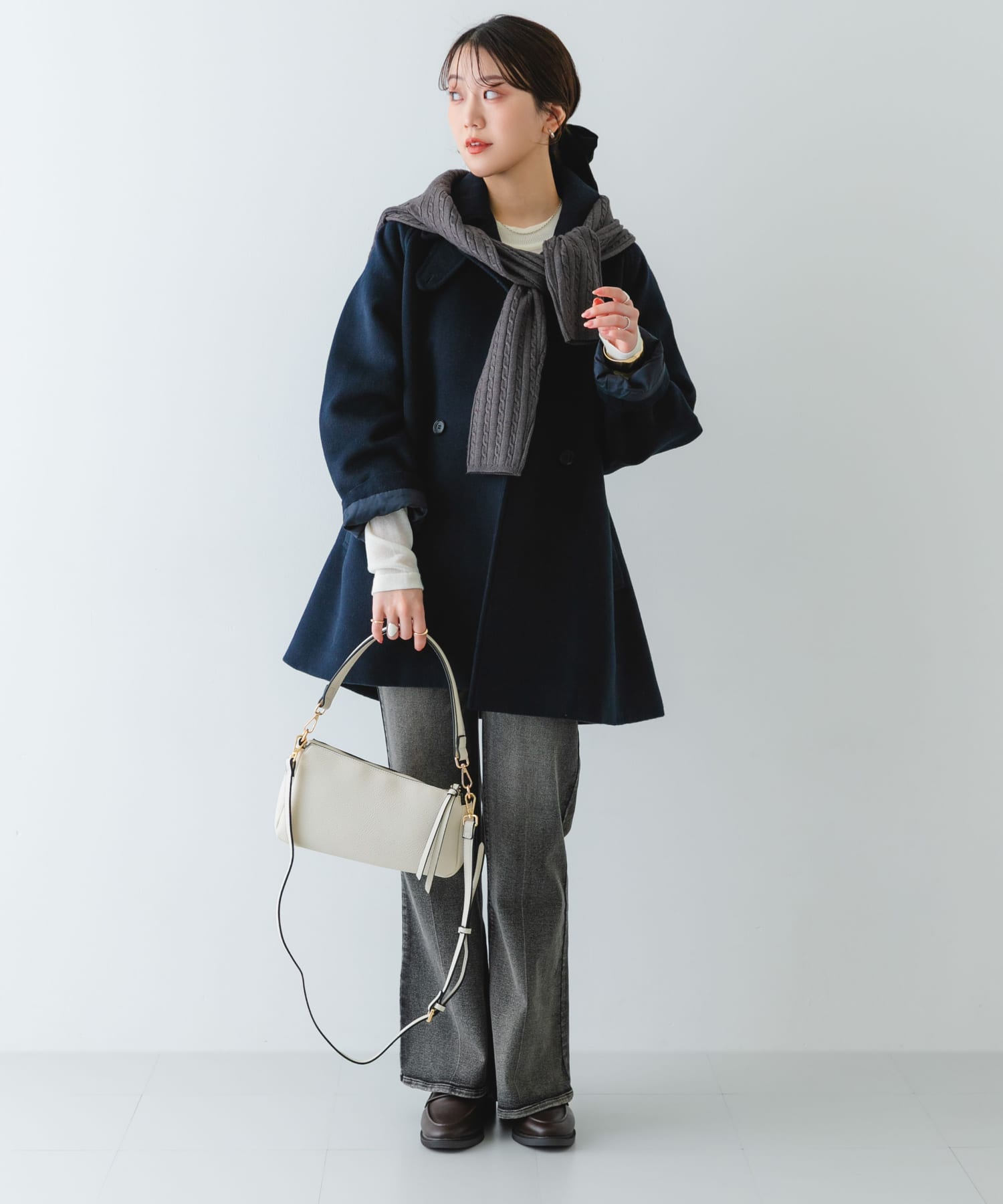 ななめ2WAYショルダーバッグ WHITE One