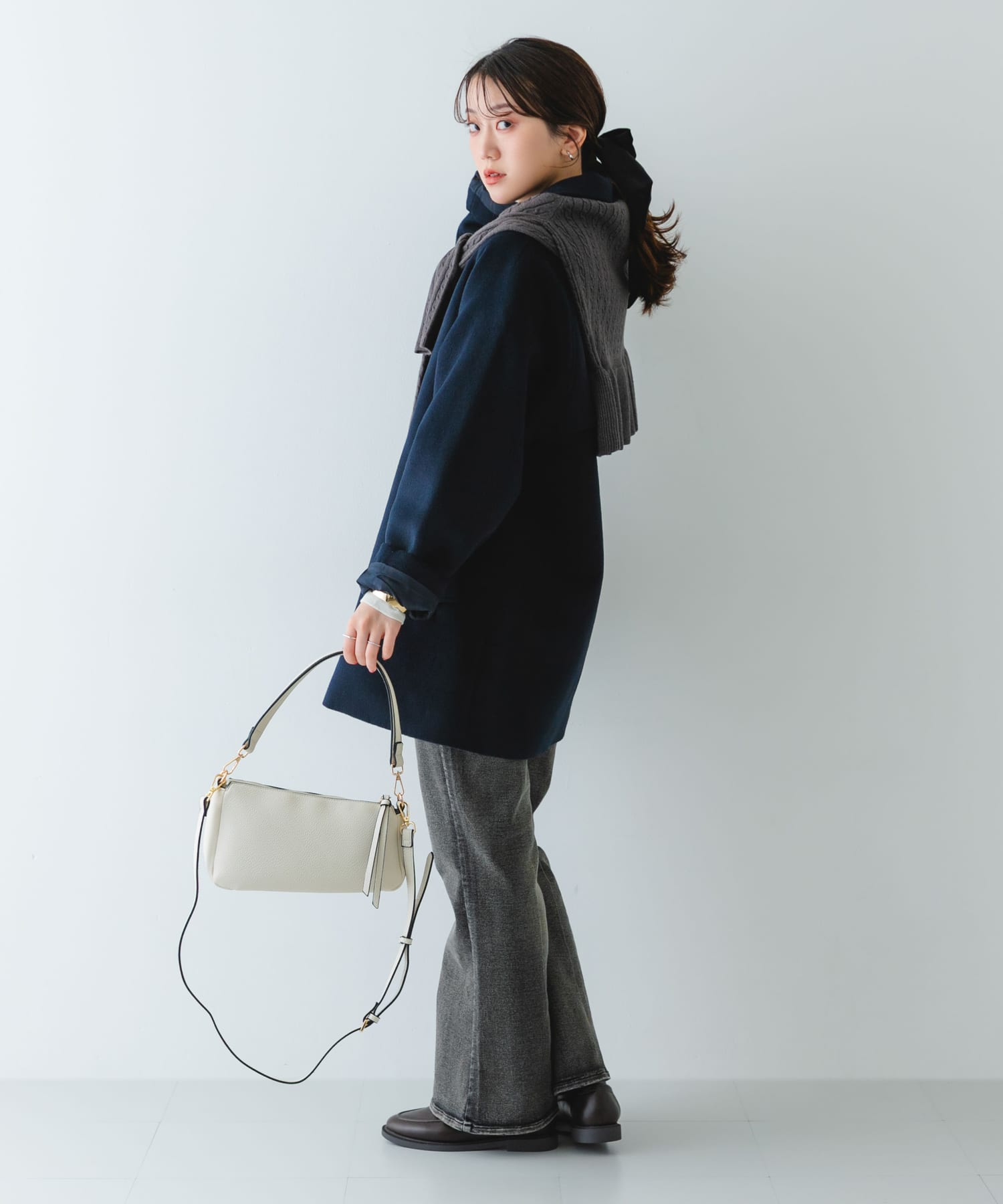 ななめ2WAYショルダーバッグ WHITE One