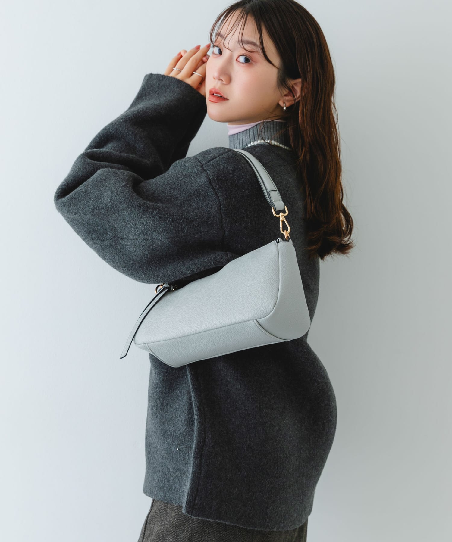 ななめ2WAYショルダーバッグ GRAY One