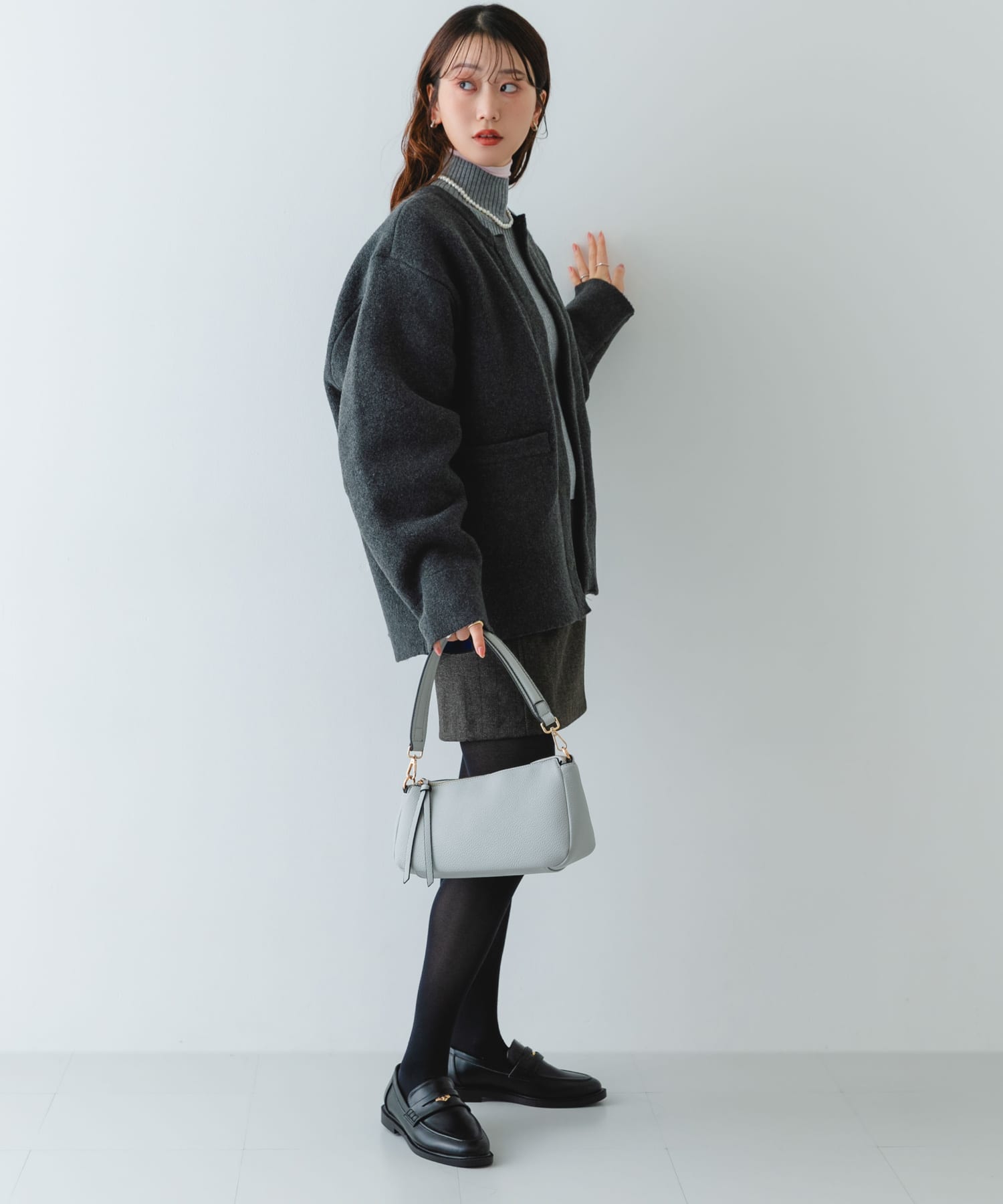 ななめ2WAYショルダーバッグ GRAY One
