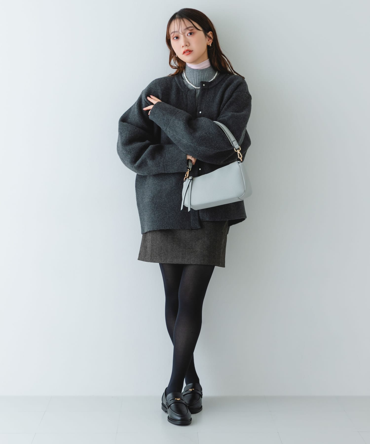 ななめ2WAYショルダーバッグ GRAY One