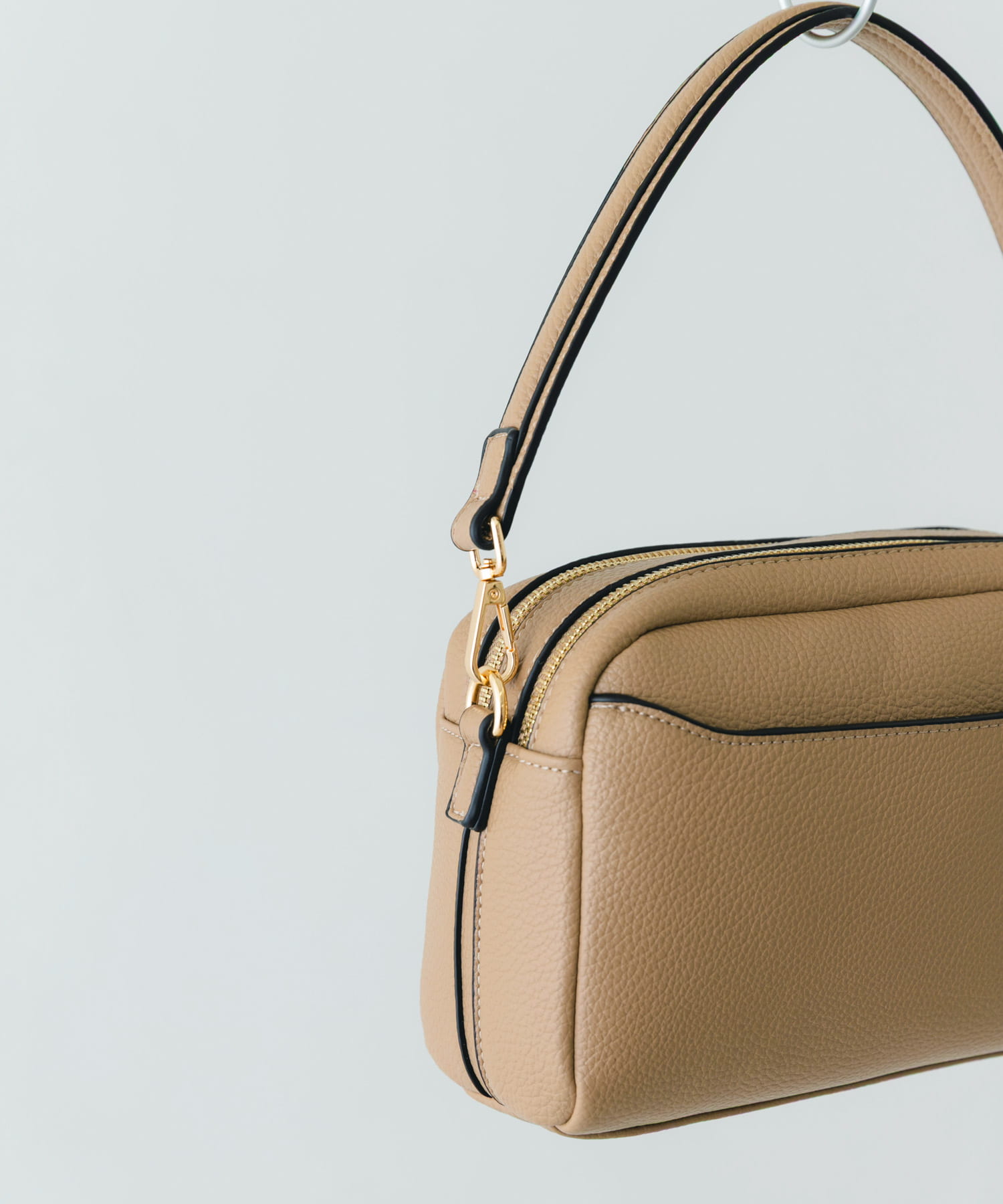 フロントポケットショルダーバッグ BEIGE One