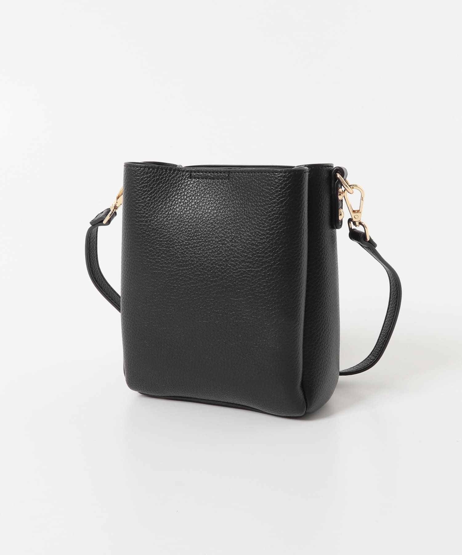 フロントポケットタテナガショルダーバッグ BLACK One