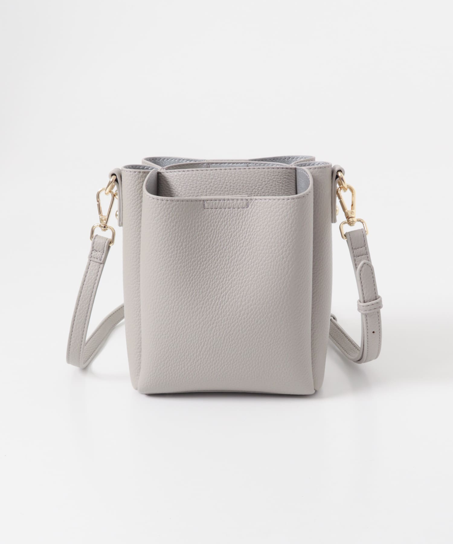 フロントポケットタテナガショルダーバッグ GRAY One