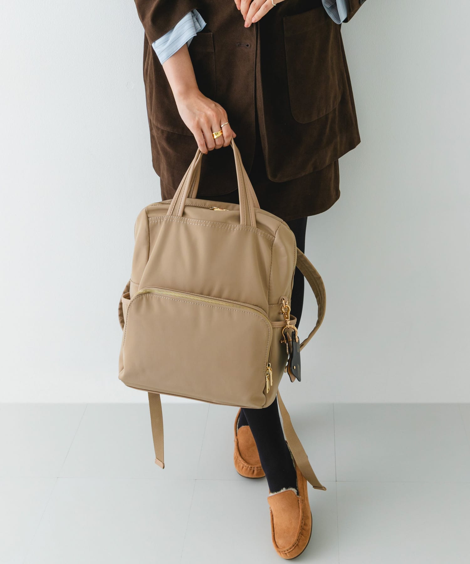 10ポケット撥水リュック GREIGE One