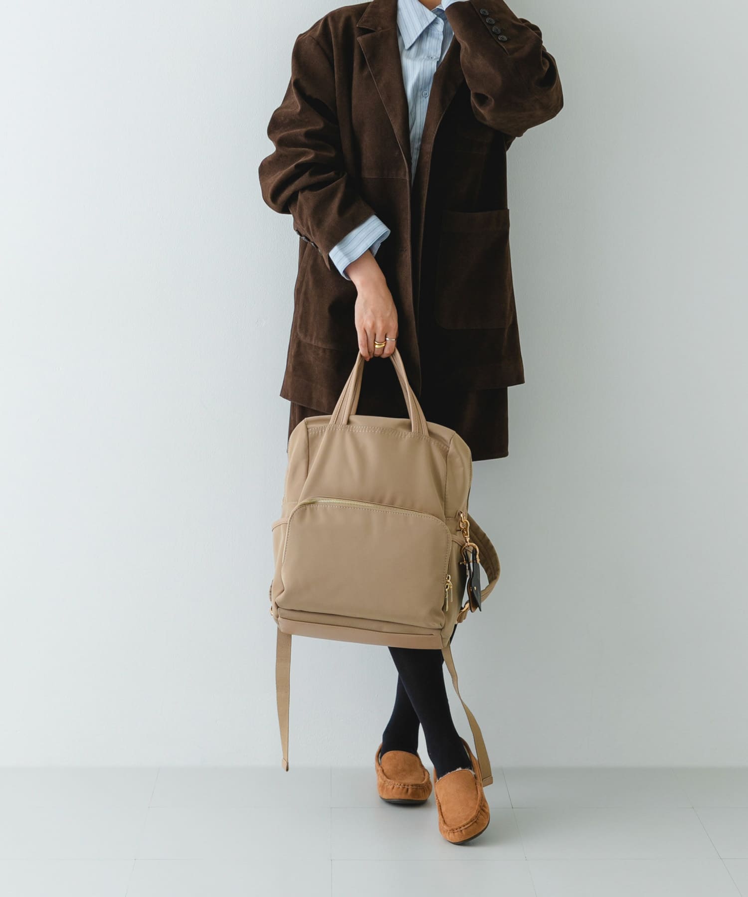 10ポケット撥水リュック GREIGE One