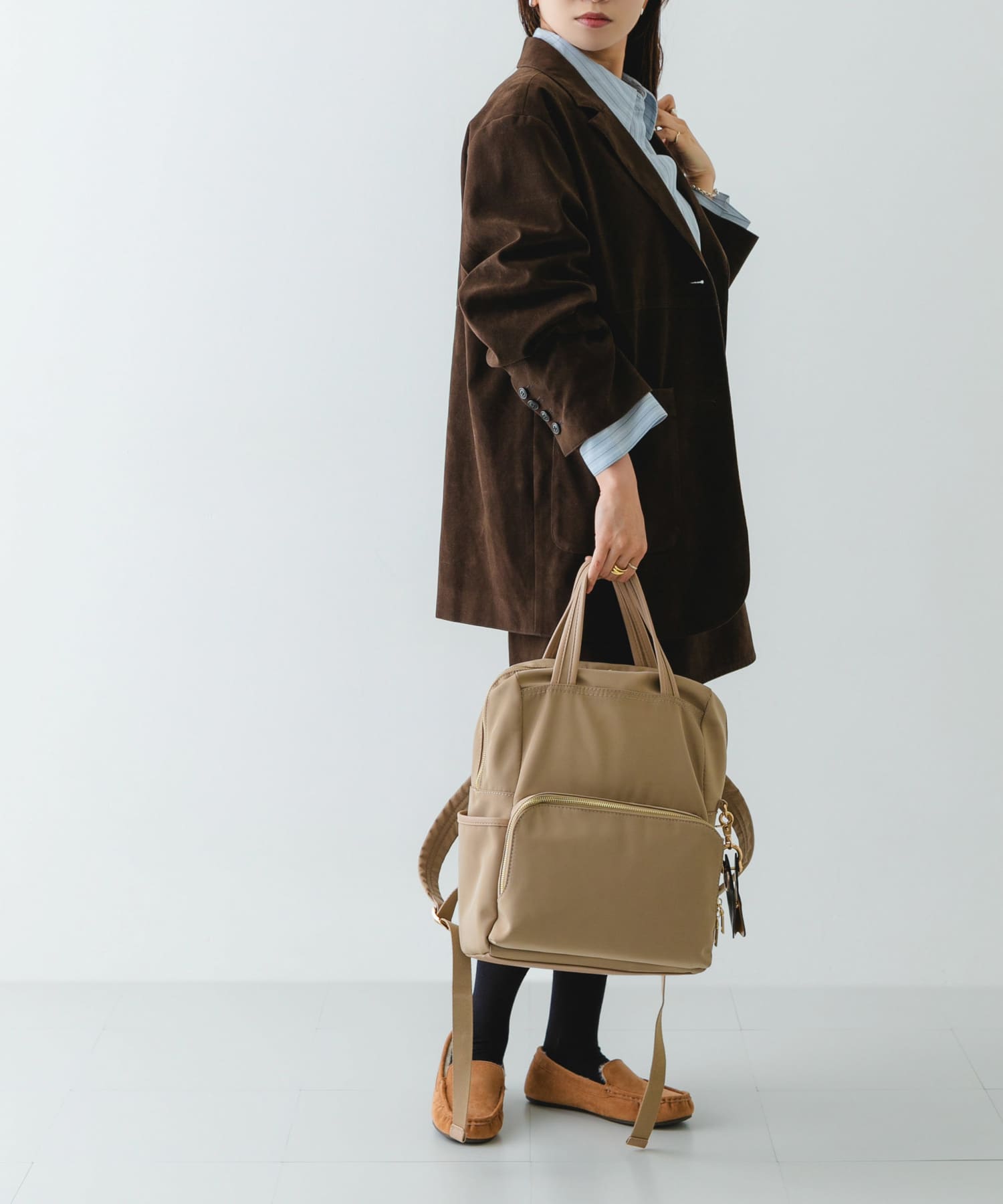 10ポケット撥水リュック GREIGE One