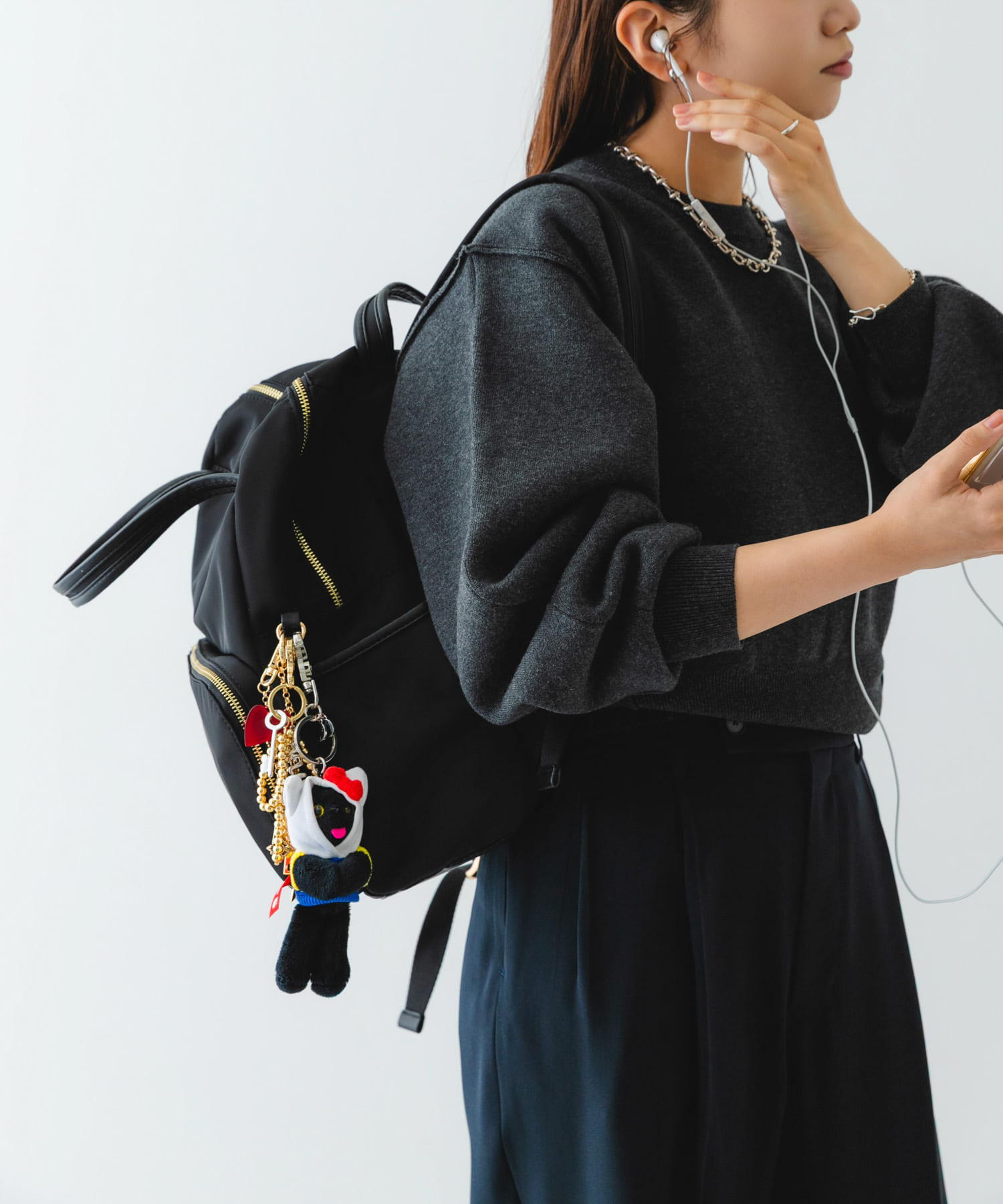 10ポケット撥水リュック BLACK One