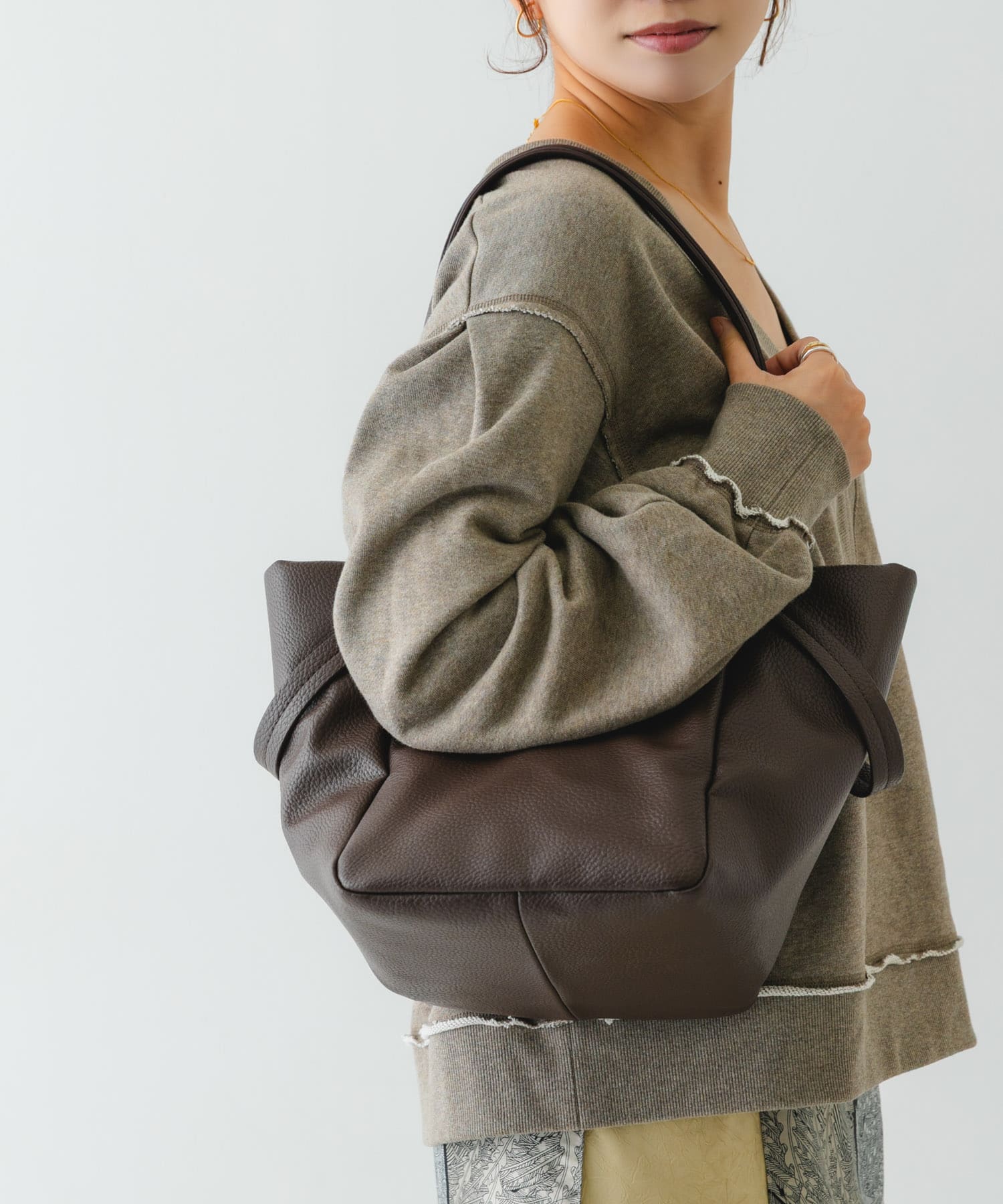 2WAYバケツバッグ BROWN One