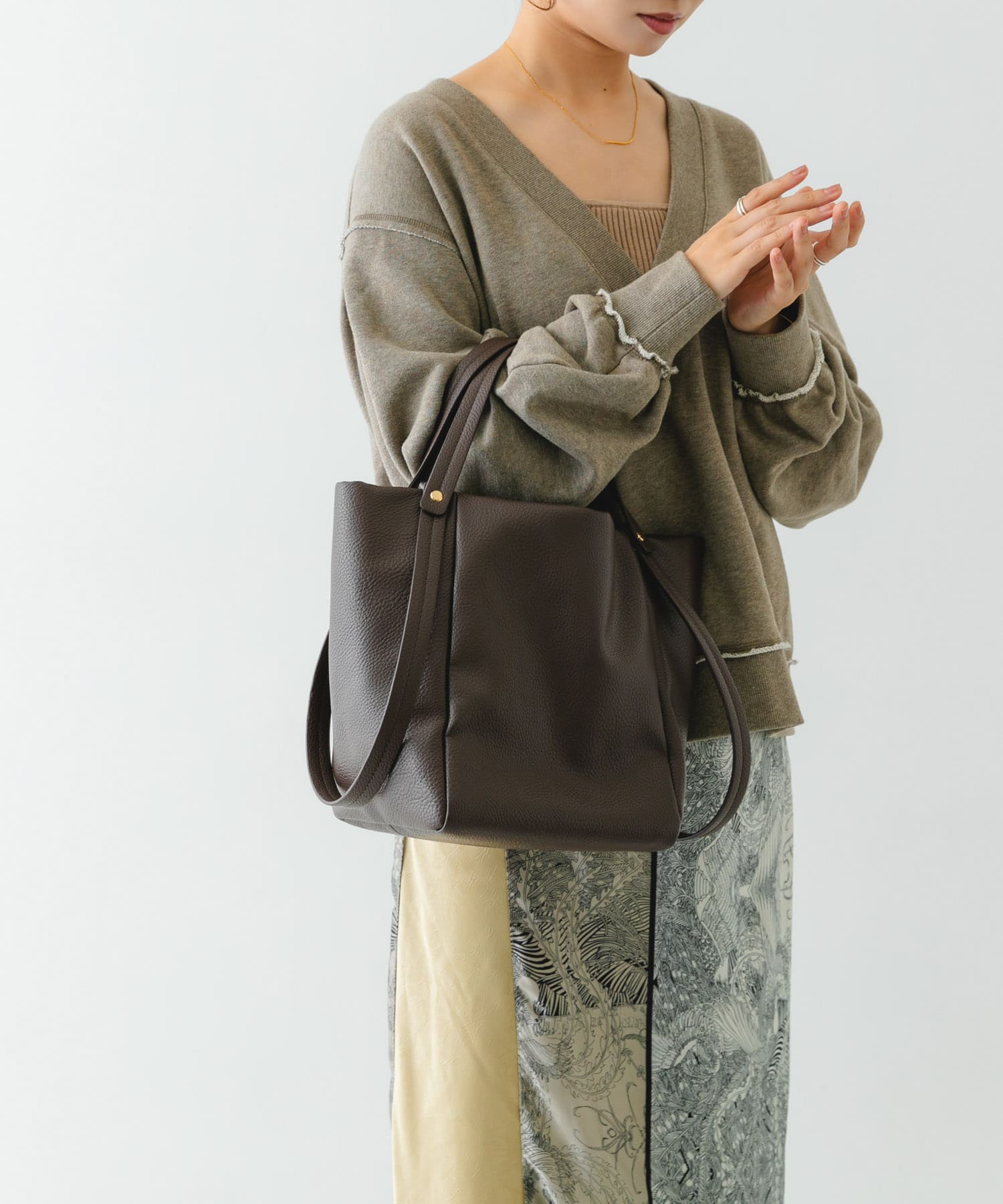 2WAYバケツバッグ BROWN One