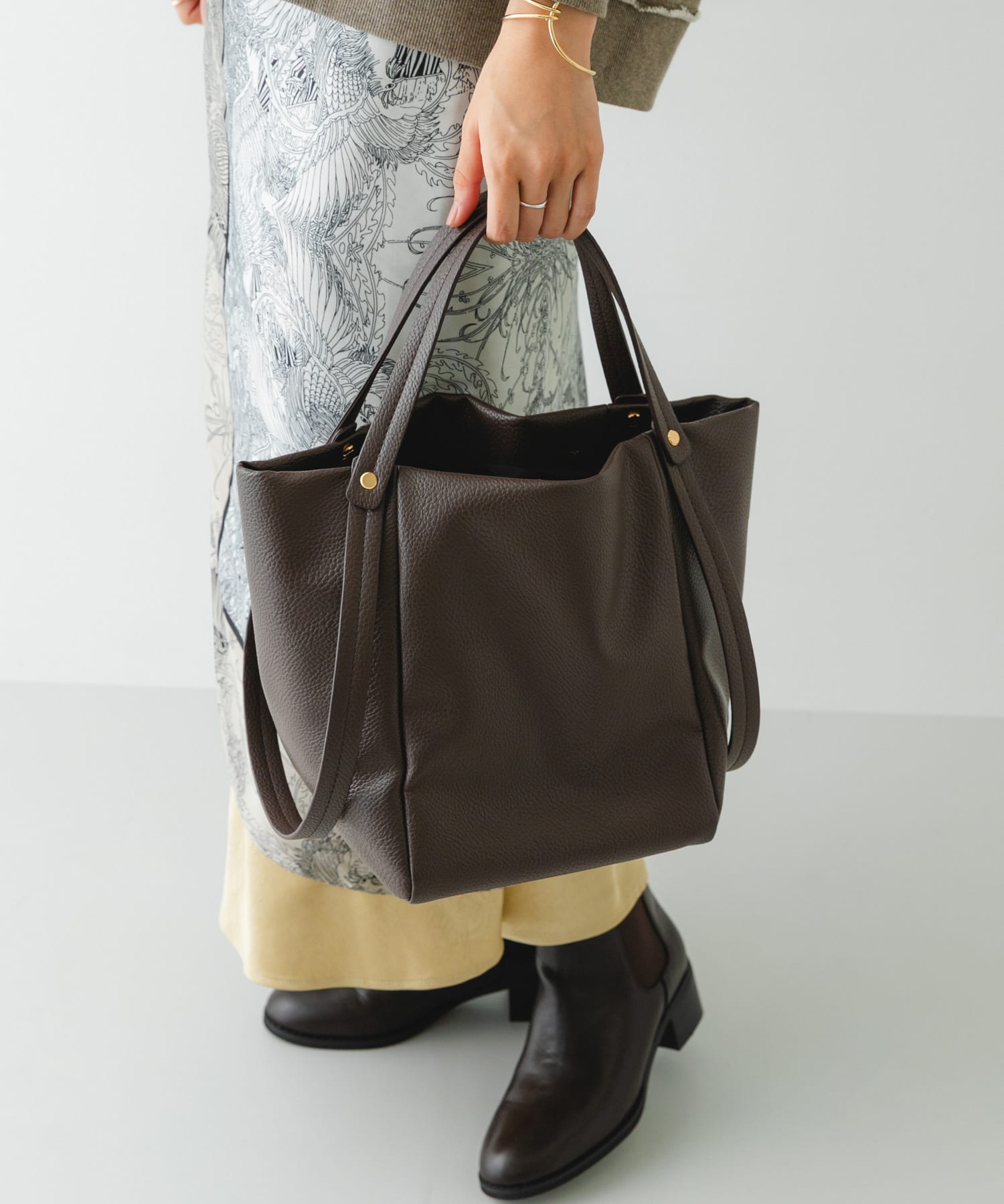 2WAYバケツバッグ BROWN One