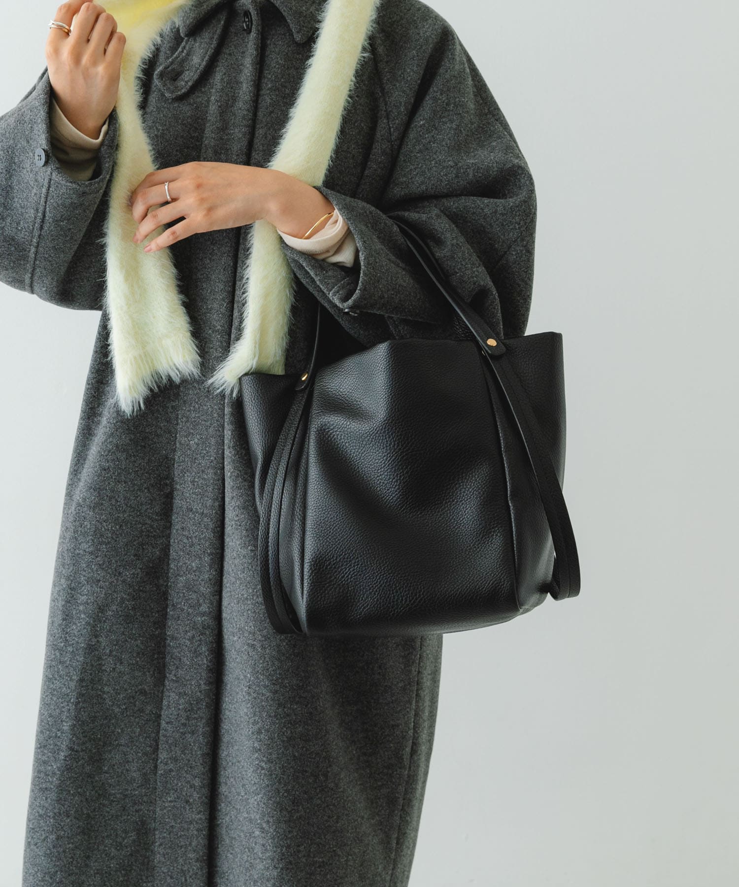 2WAYバケツバッグ BLACK One