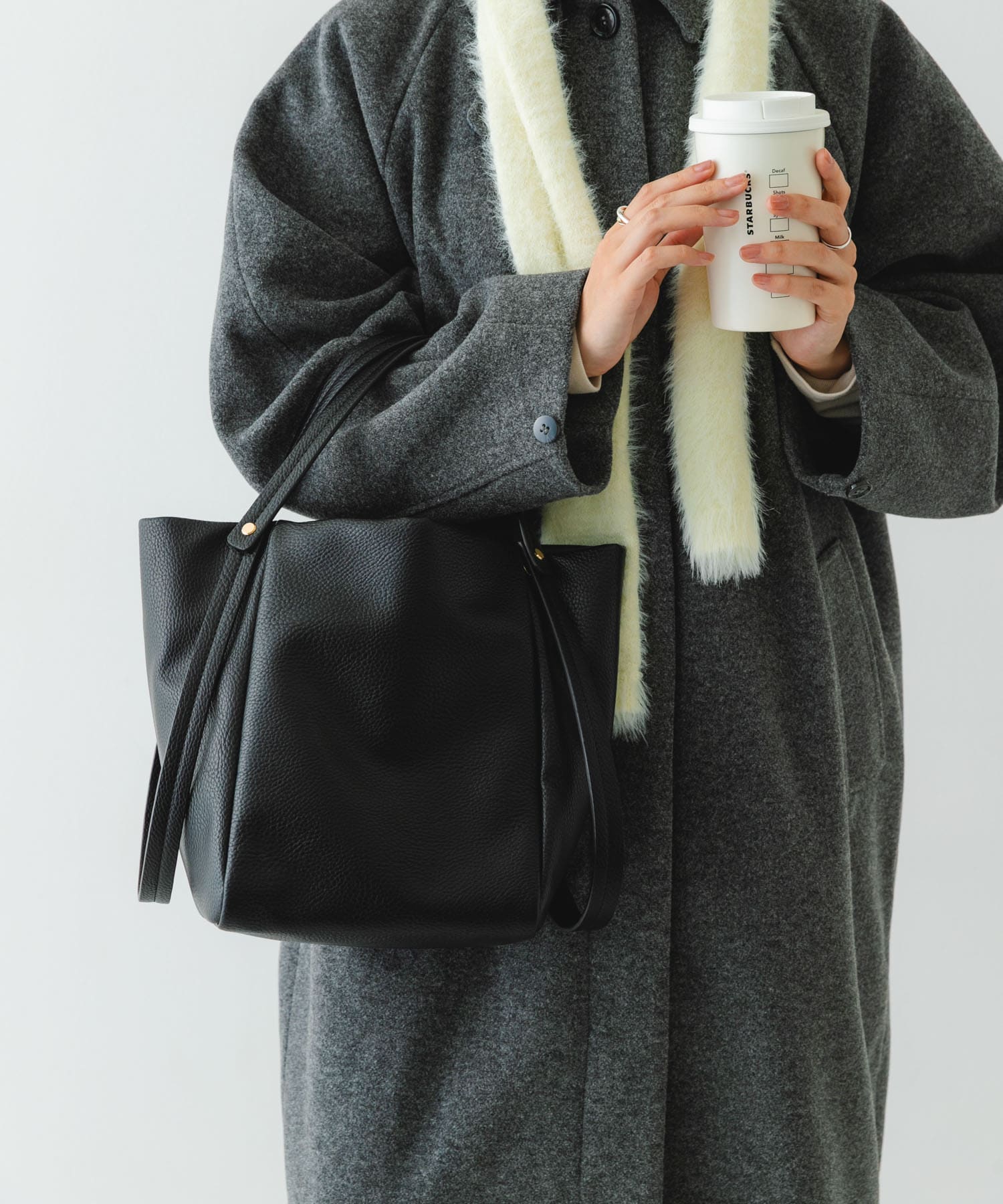 2WAYバケツバッグ BLACK One