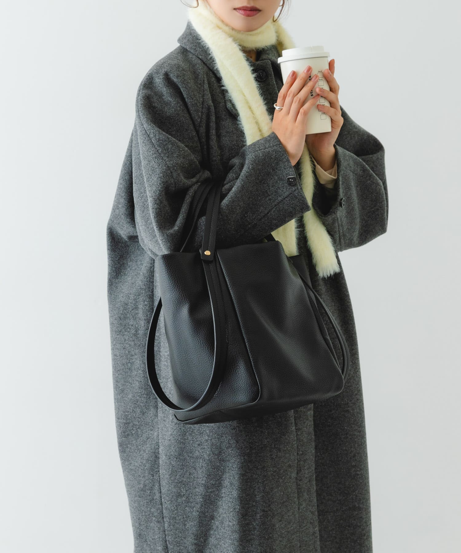 2WAYバケツバッグ BLACK One