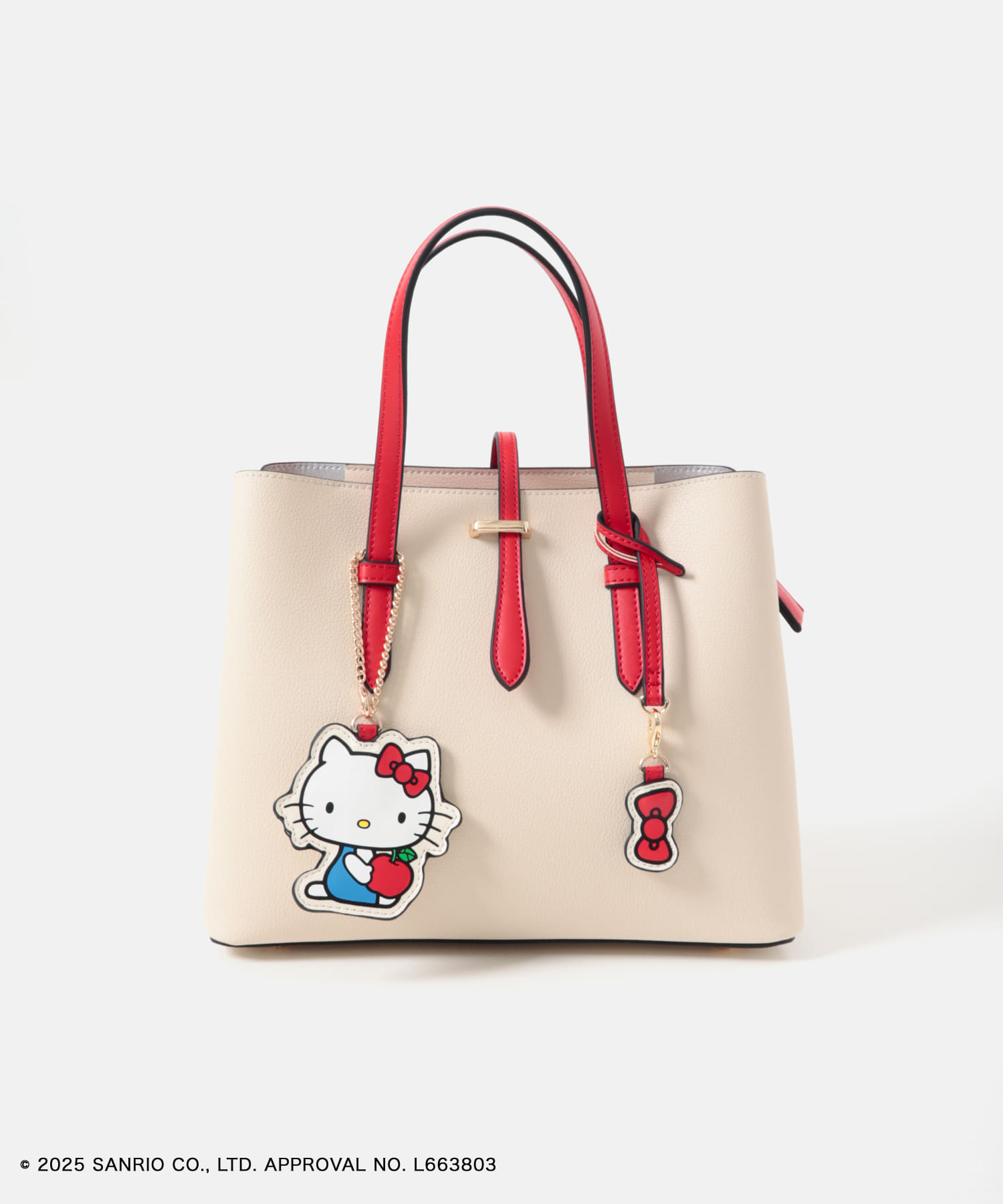 サンリオキャラクターズ チャーム付バッグ IVORYxRED One