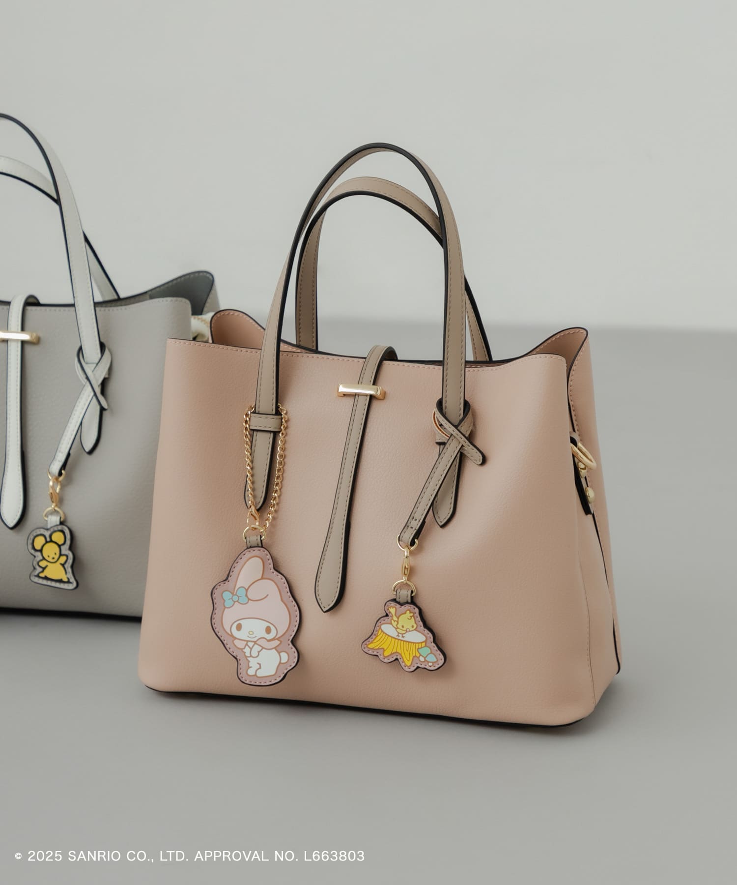 サンリオキャラクターズ チャーム付バッグ PINKxGRG One