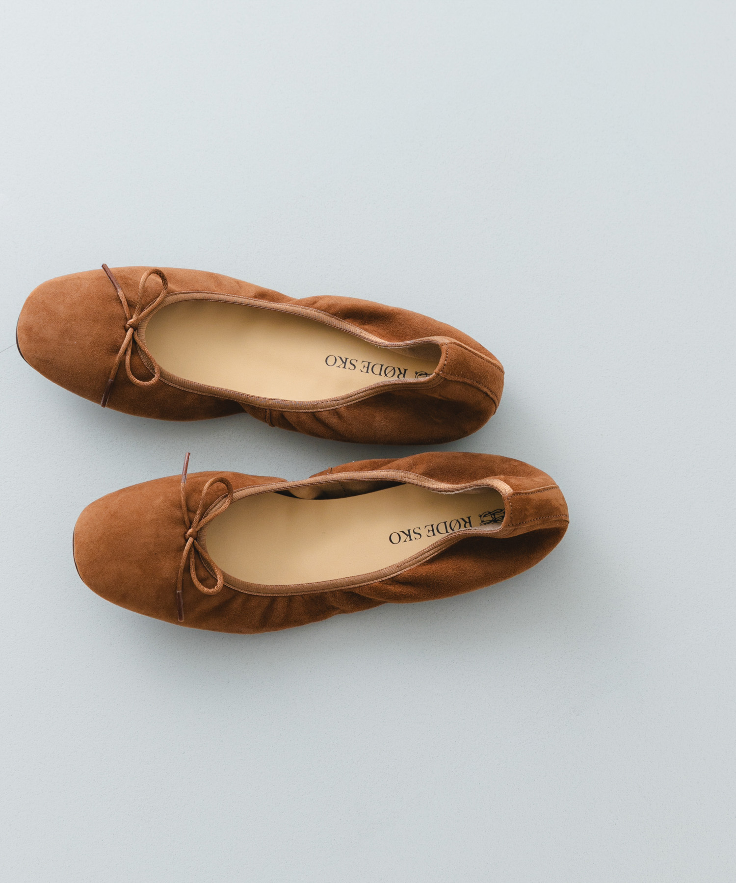 『WEB/一部店舗限定』『リアルレザー』シープスキンバレエシューズ CAMEL 36