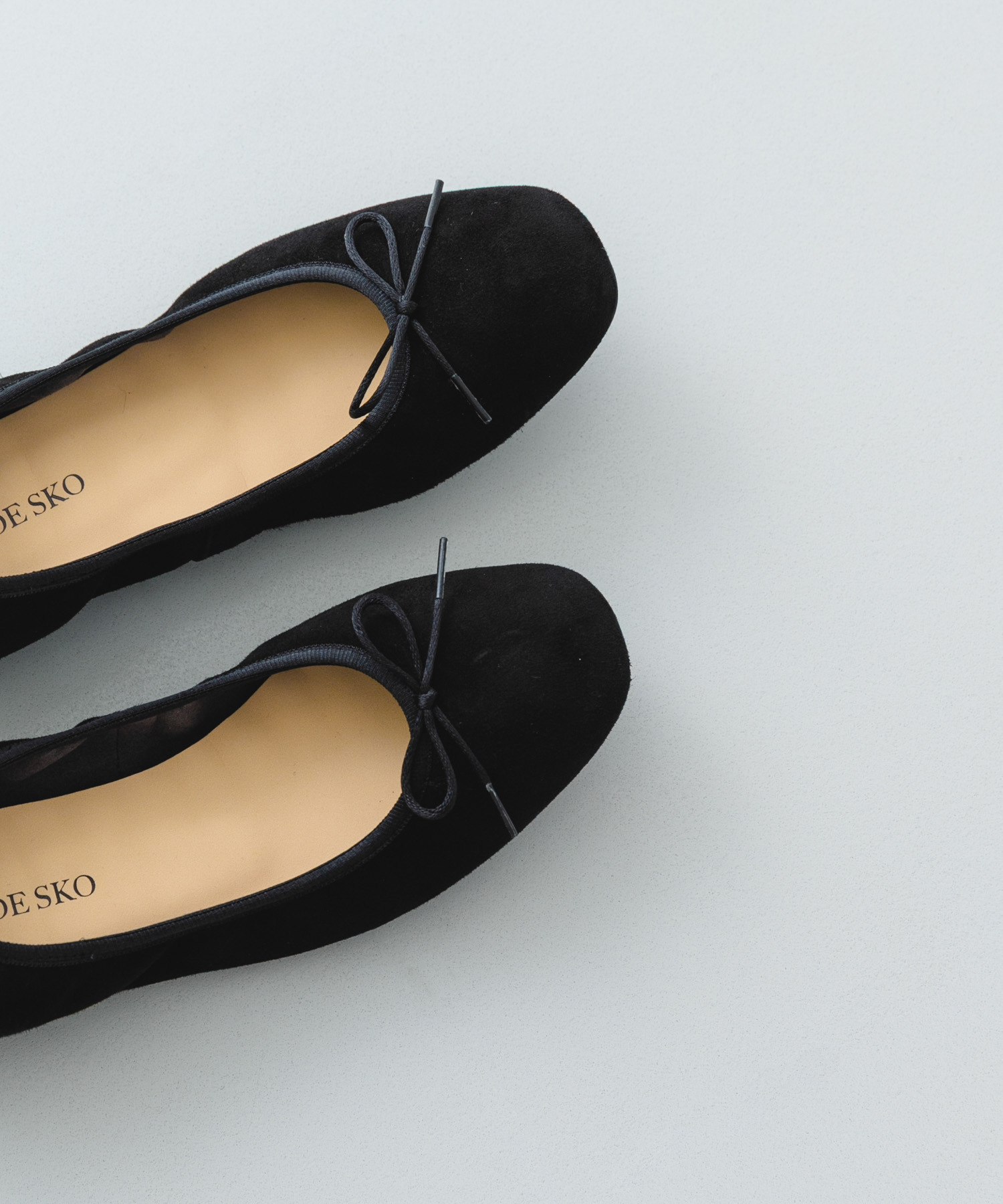 『WEB/一部店舗限定』『リアルレザー』シープスキンバレエシューズ BLACK 36